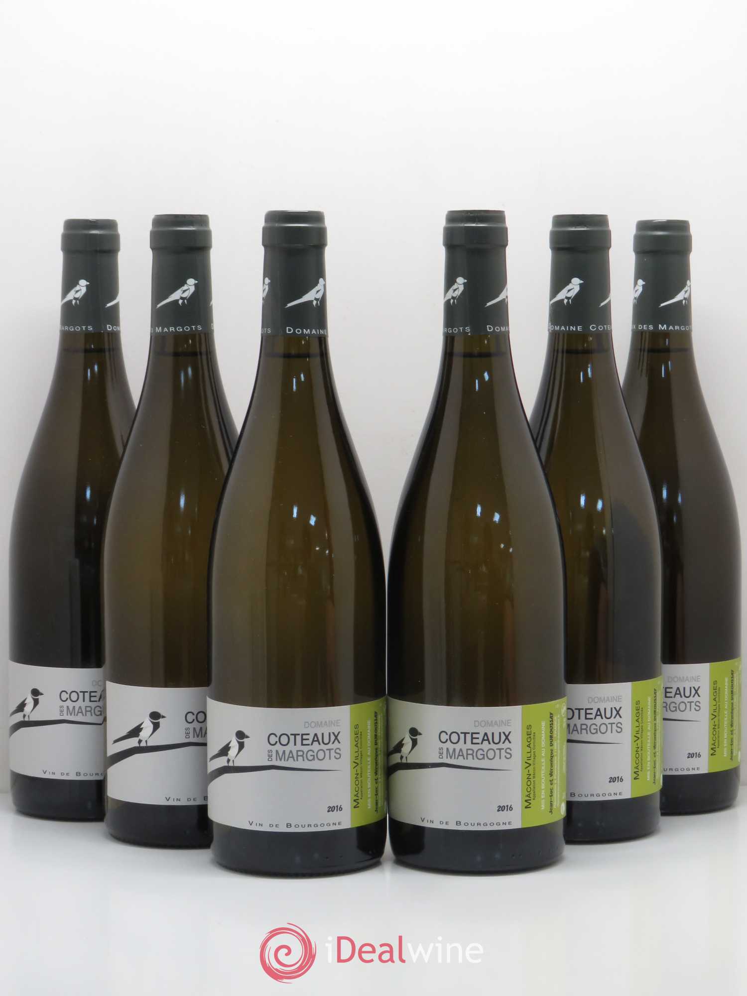 Mâcon Mâcon-Villages Domaine Côteaux des Margots 2016 - Posten von 6 Flaschen - 0
