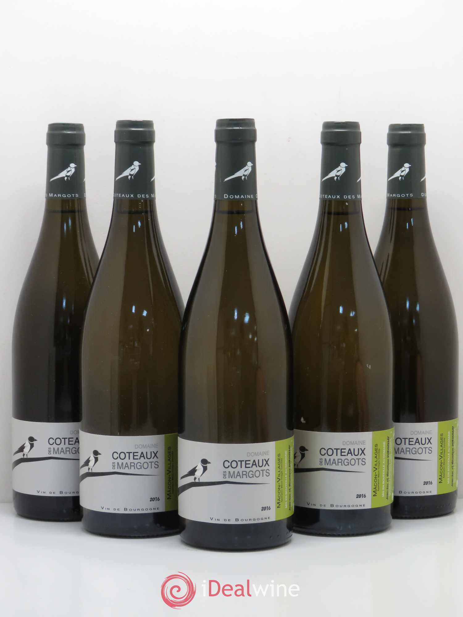 Mâcon Mâcon-Villages Domaine Côteaux des Margots 2016 - Posten von 5 Flaschen - 0