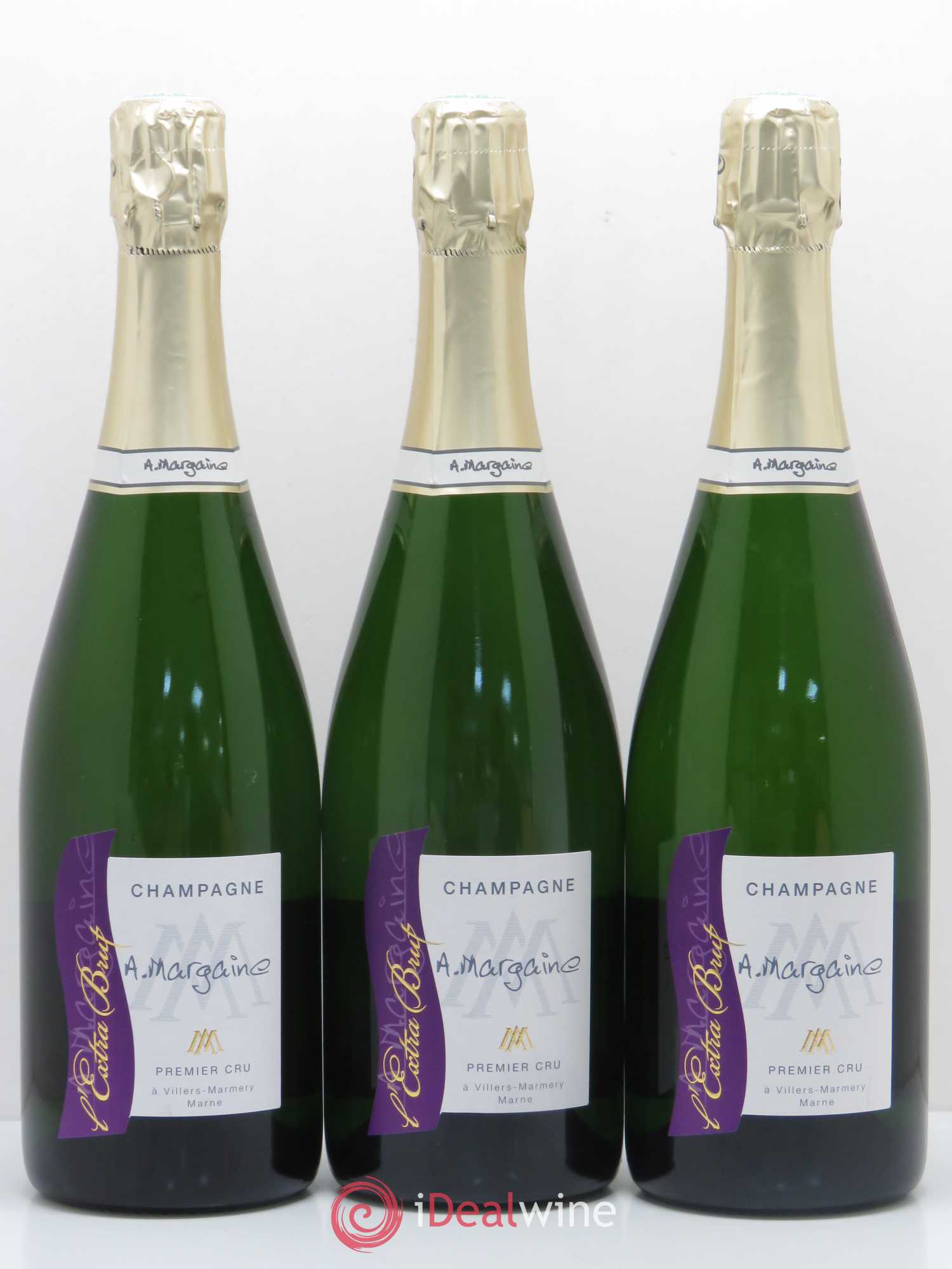 Champagne Extra Brut 1er Cru Champagne Margaine - Posten von 3 Flaschen - 0