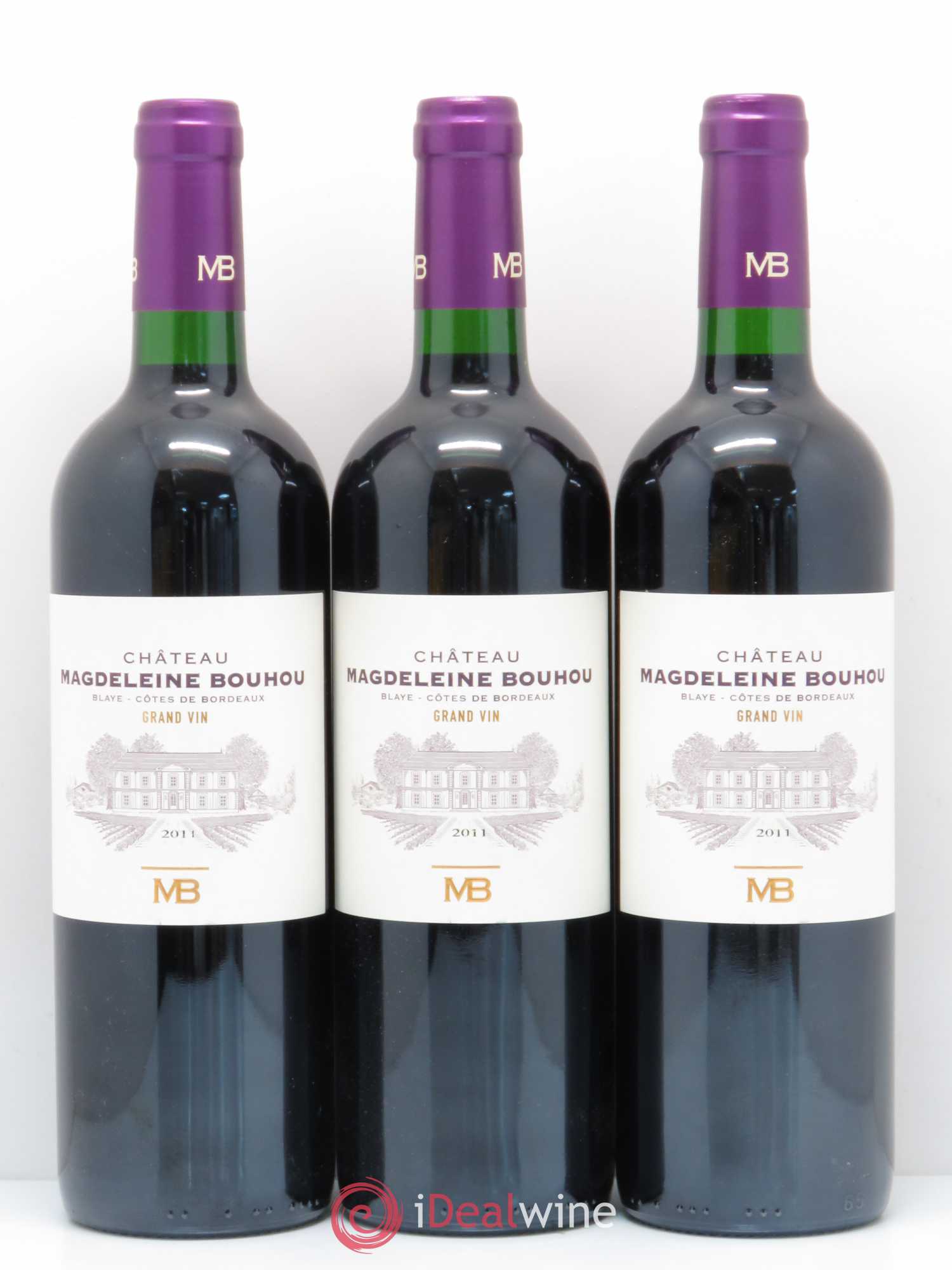 Premières-Côtes-de-Blaye (Blaye-Côtes-de-Bordeaux) Château Magdeleine Bouhou 2011 - Lotto di 6 bottiglie - 2