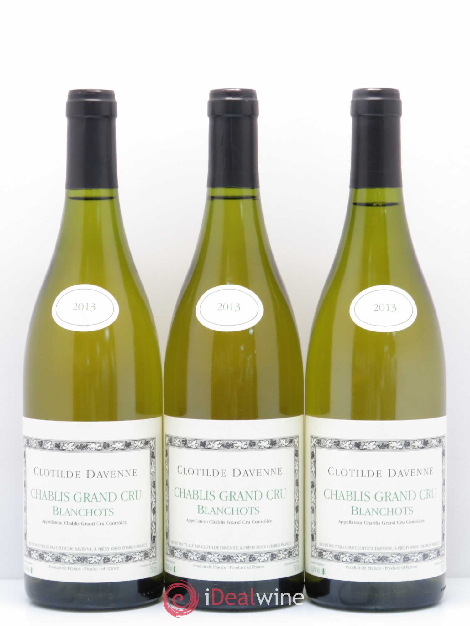 Chablis Grand Cru Blanchots Domaine Clotilde Davenne 2013 - Posten von 3 Flaschen - 0