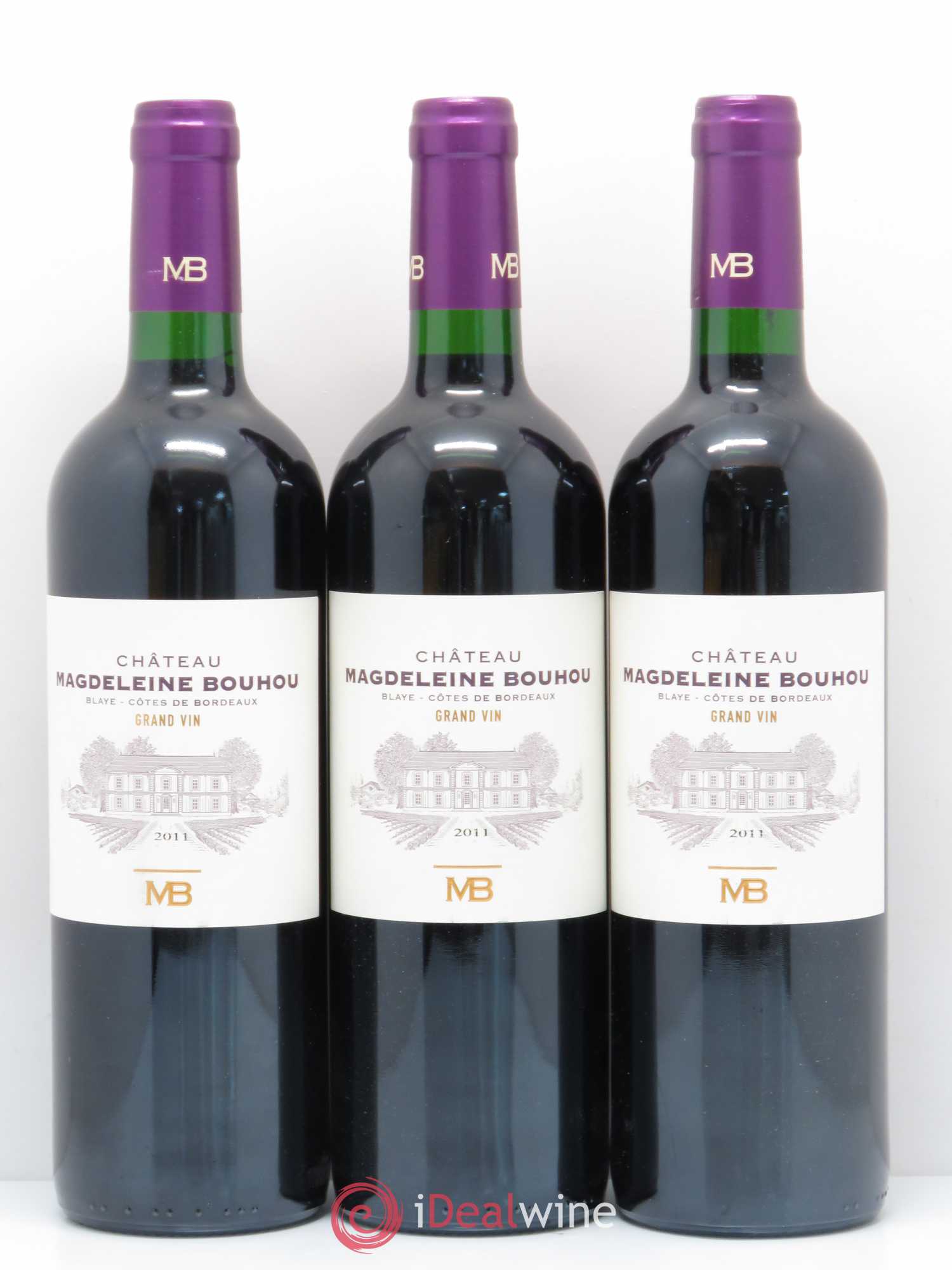 Premières-Côtes-de-Blaye (Blaye-Côtes-de-Bordeaux) Château Magdeleine Bouhou 2011 - Lotto di 6 bottiglie - 1