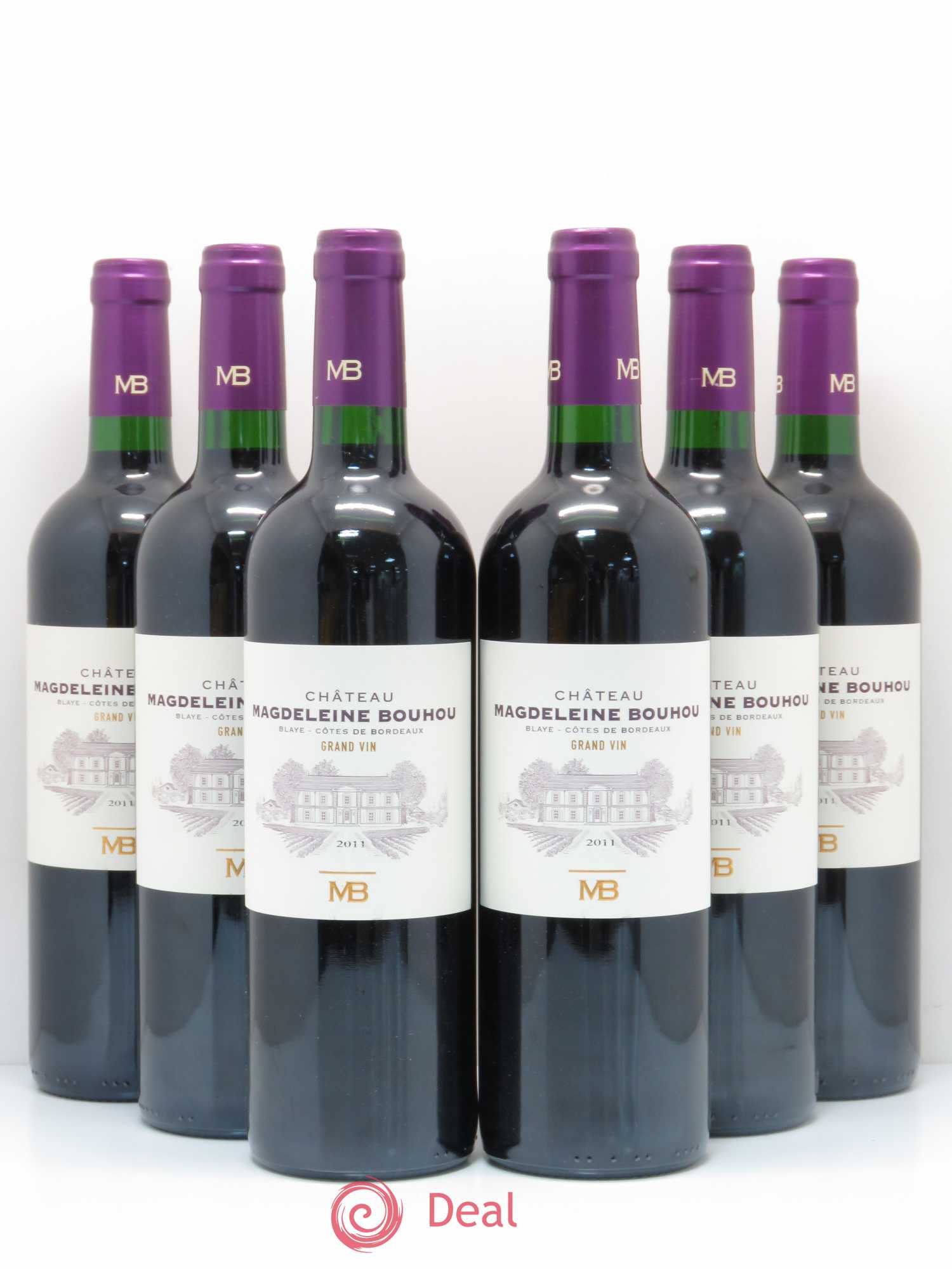 Premières-Côtes-de-Blaye (Blaye-Côtes-de-Bordeaux) Château Magdeleine Bouhou 2011 - Lotto di 6 bottiglie - 0