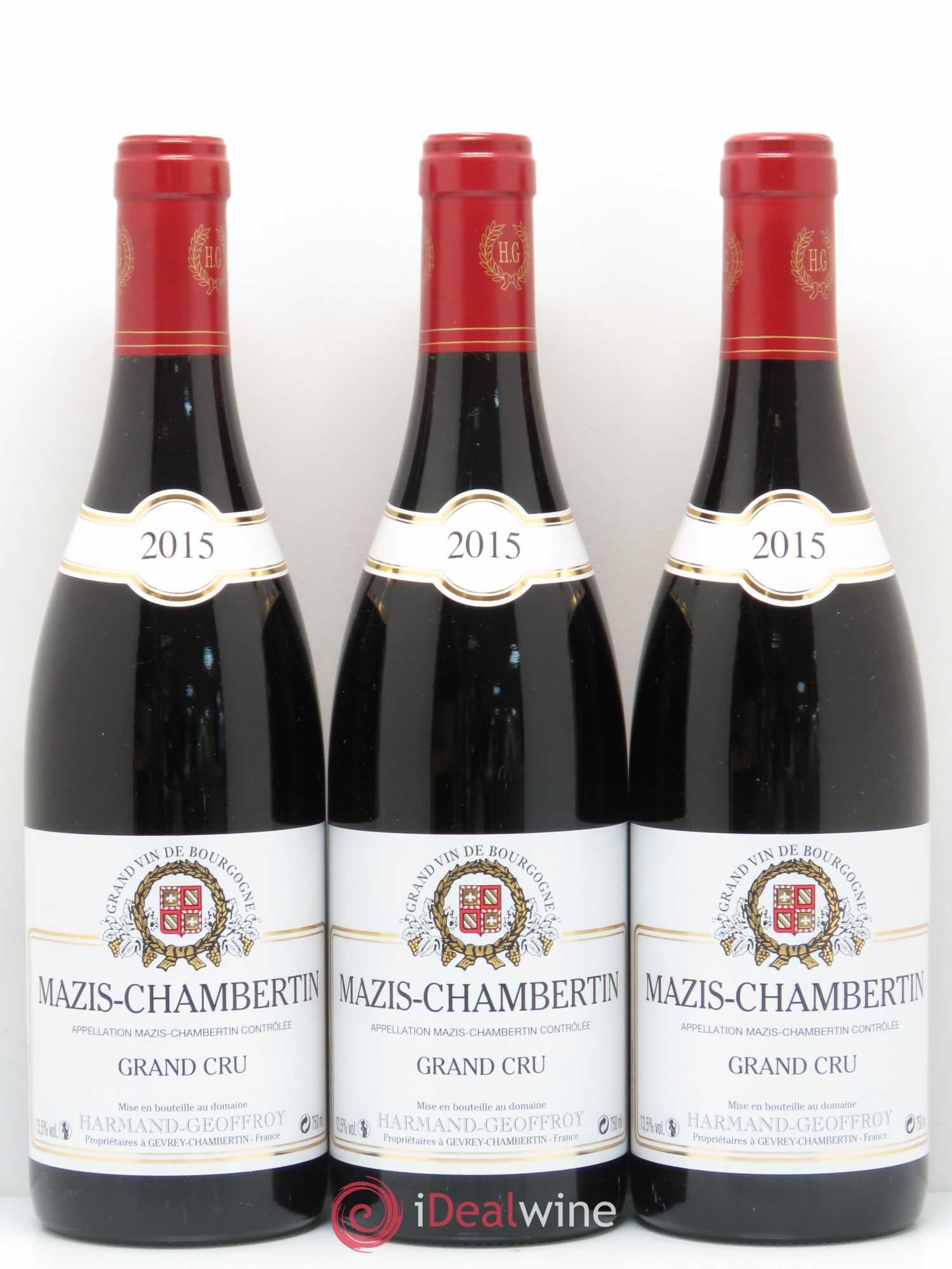 Mazis-Chambertin Grand Cru Harmand-Geoffroy (Domaine) 2015 - Lot de 3 bouteilles - 0