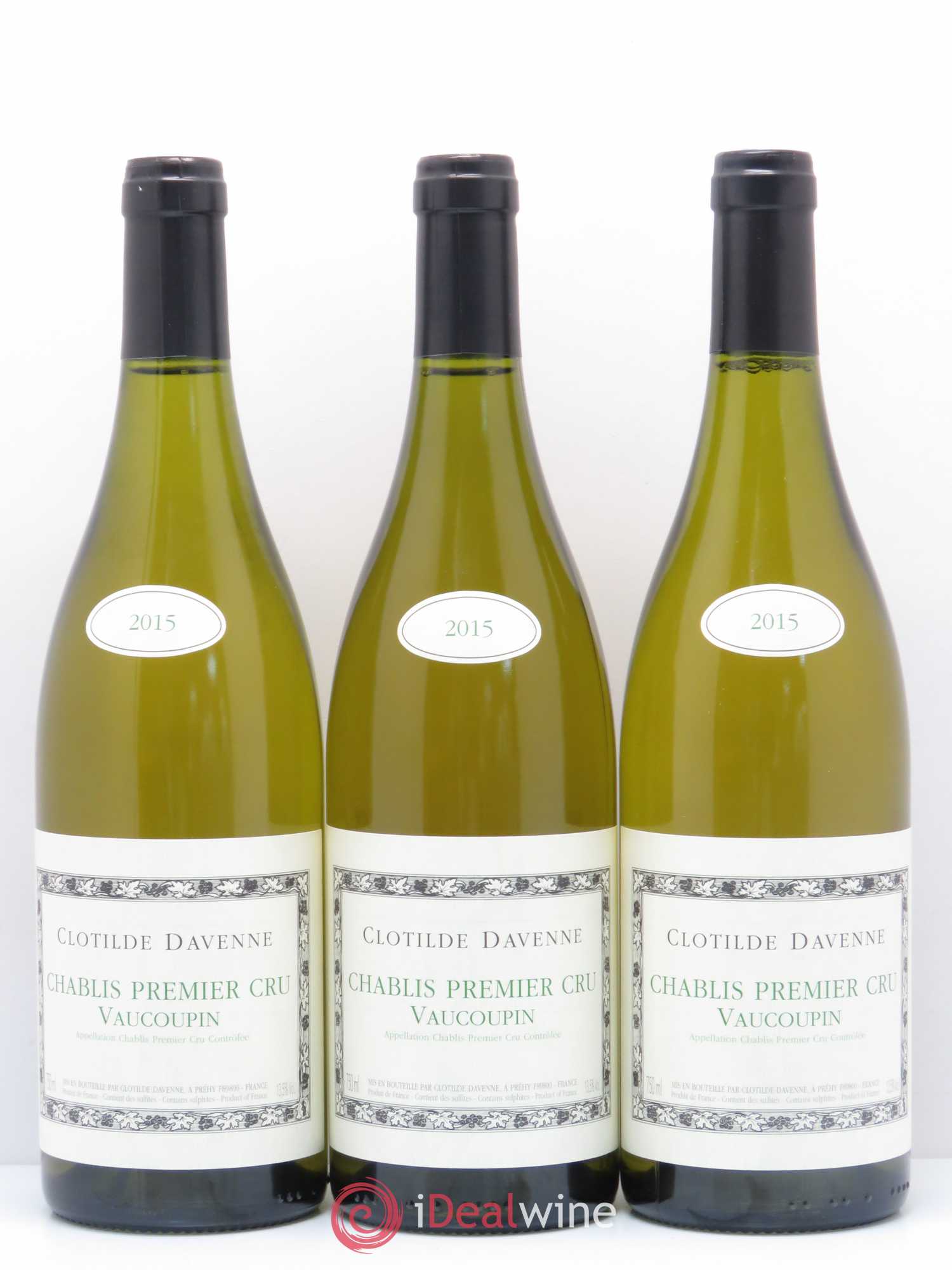 Chablis 1er Cru Vaucoupin Domaine Clotilde Davenne 2015 - Posten von 6 Flaschen - 1