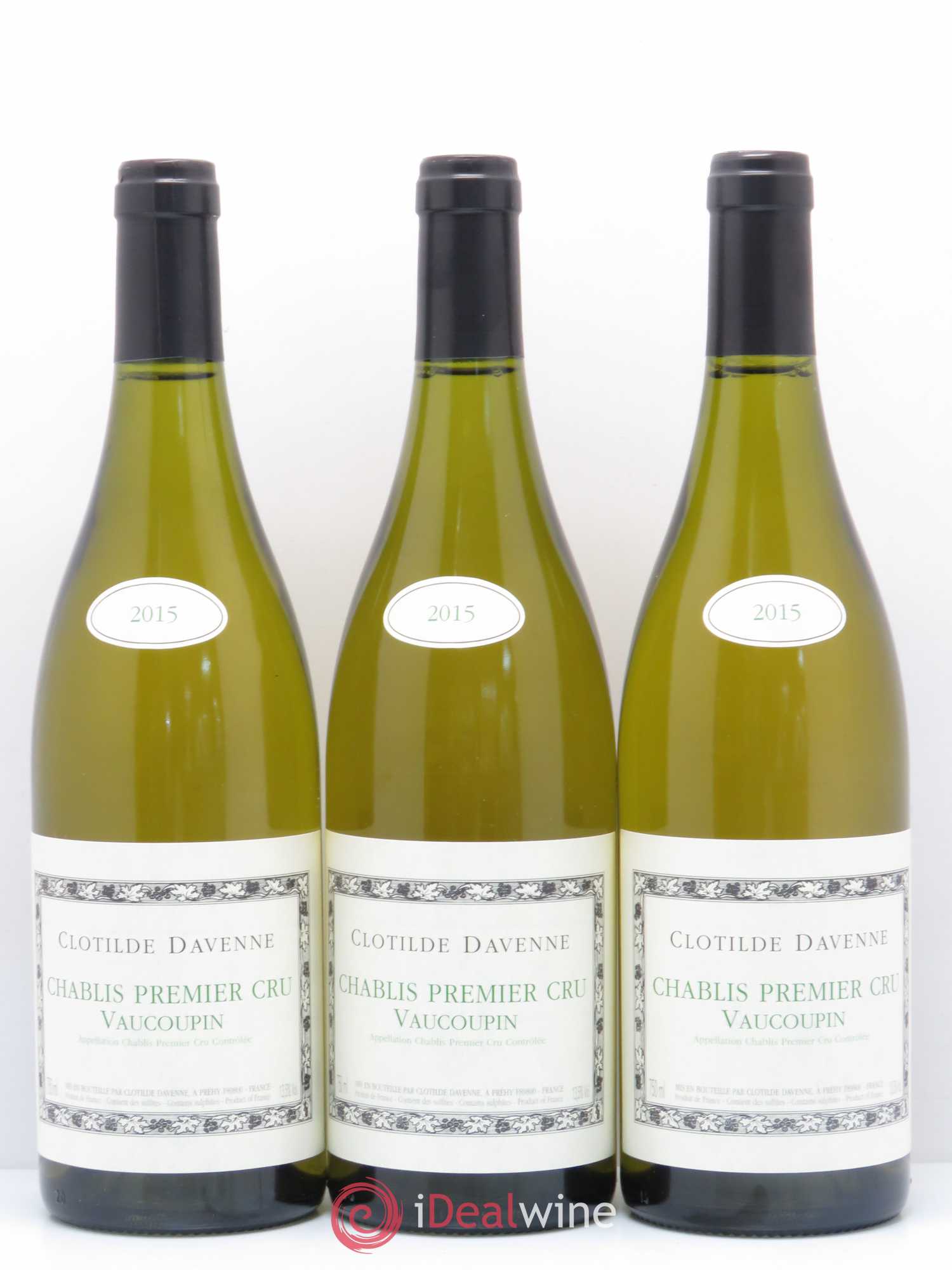 Chablis 1er Cru Vaucoupin Domaine Clotilde Davenne 2015 - Posten von 6 Flaschen - 1