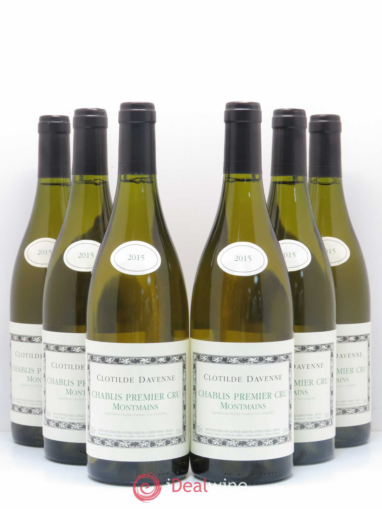 Chablis 1er Cru Montmains Domaine Clotilde Davenne 2015 - Posten von 6 Flaschen - 0