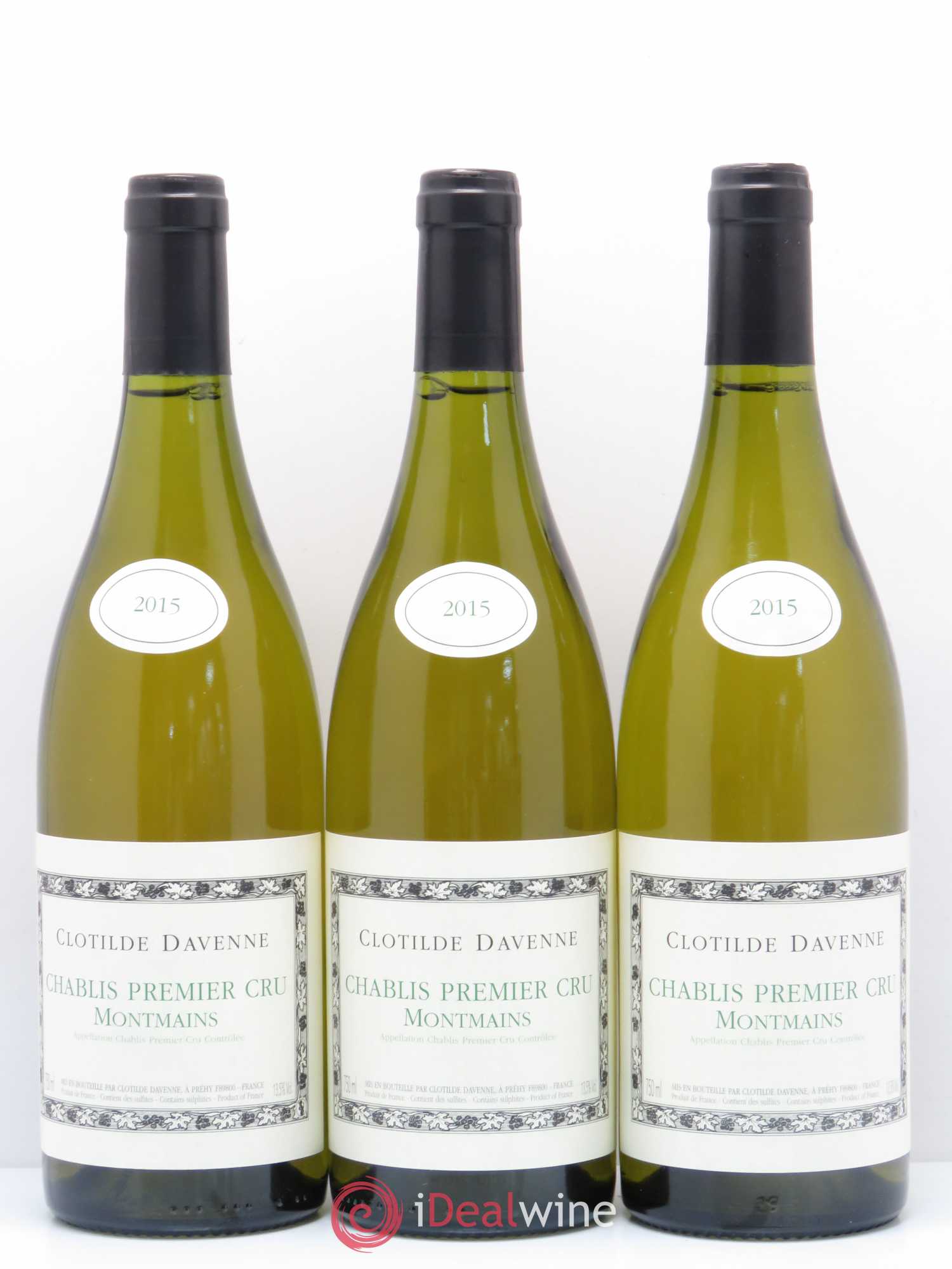 Chablis 1er Cru Montmains Domaine Clotilde Davenne 2015 - Posten von 6 Flaschen - 2