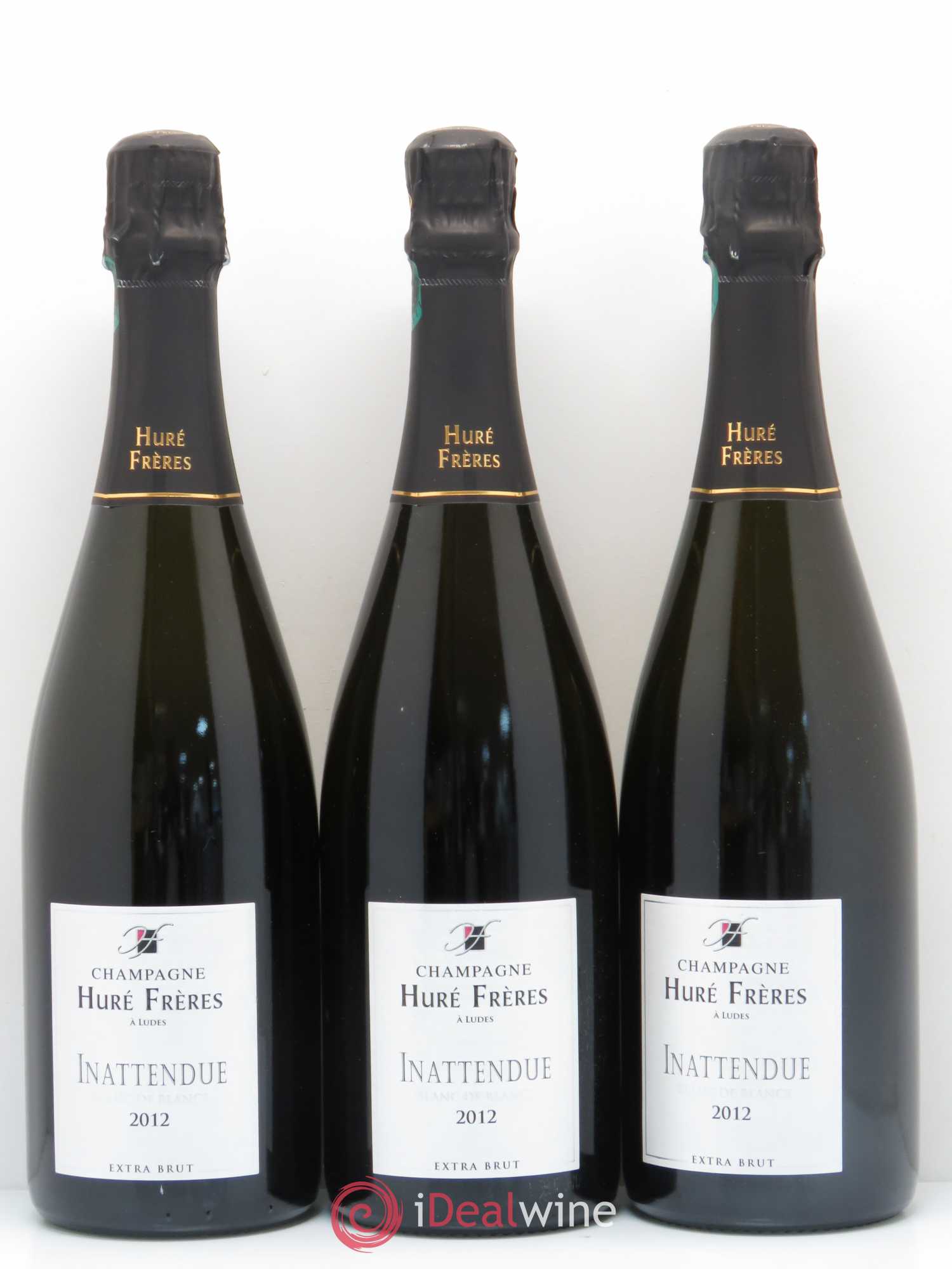 Champagne L'inattendue Blanc de Blancs Extra Brut Huré Frères 2012 - Lot of 3 bottles - 0