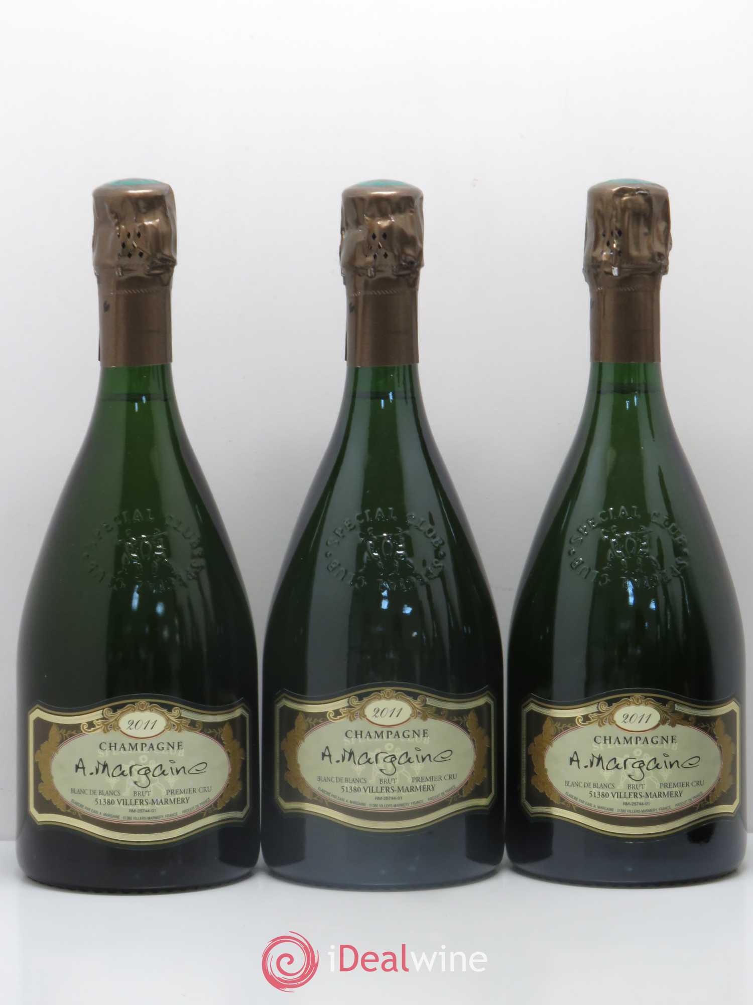 Champagne Blanc de Blanc 1er Cru Cuvée Speciale Champagne Margaine 2011 - Posten von 6 Flaschen - 1