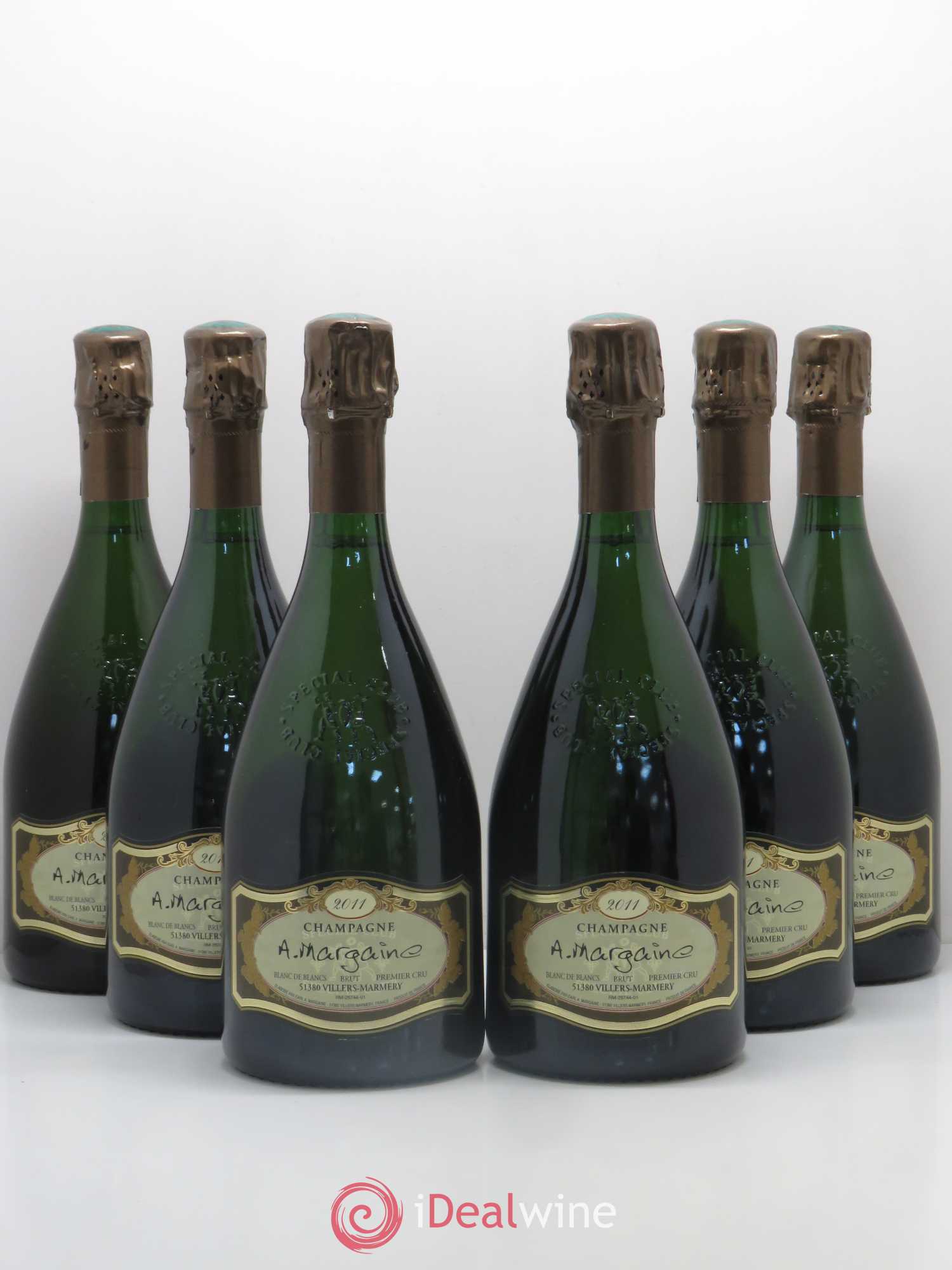 Champagne Blanc de Blanc 1er Cru Cuvée Speciale Champagne Margaine 2011 - Posten von 6 Flaschen - 0