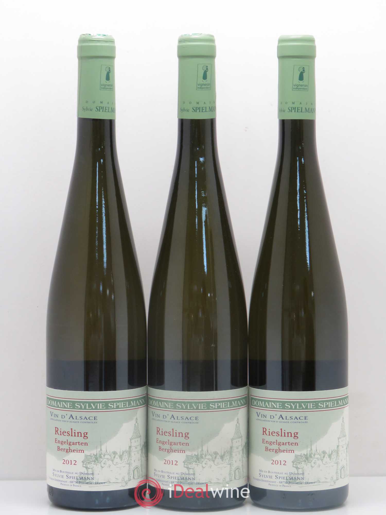 Riesling Grand Cru Riesling Engelgarten Bergheim Sylvie Spielmann 2012 - Posten von 3 Flaschen - 0