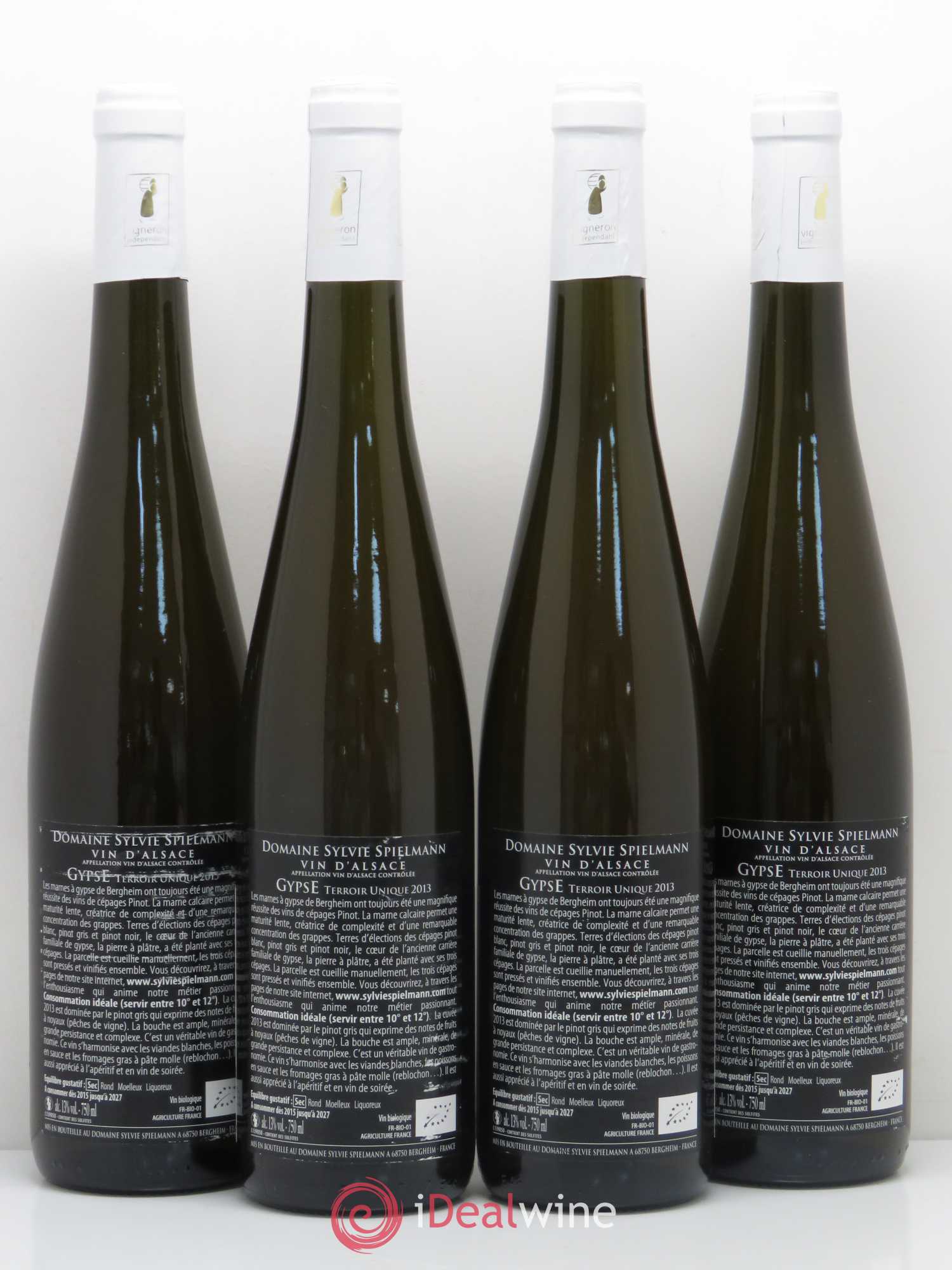 Alsace Gypse Terroir Unique Sylvie Spielmann 2013 - Posten von 4 Flaschen - 1