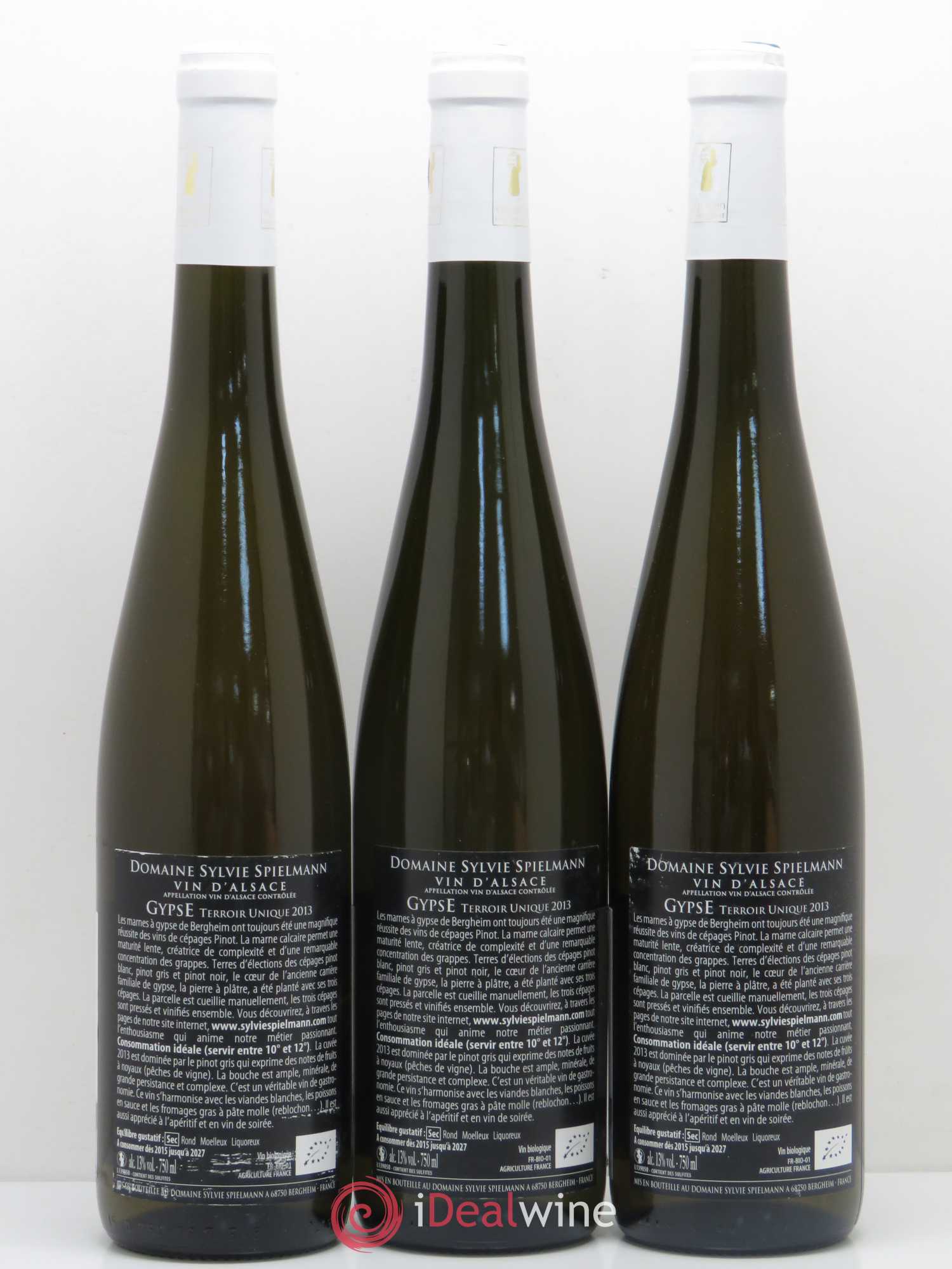 Alsace Gypse Terroir Unique Sylvie Spielmann 2013 - Posten von 3 Flaschen - 1