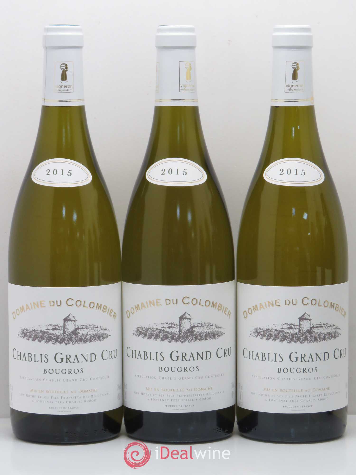 Chablis Grand Cru Bougros Domaine Du Colombier 2015 - Posten von 6 Flaschen - 1