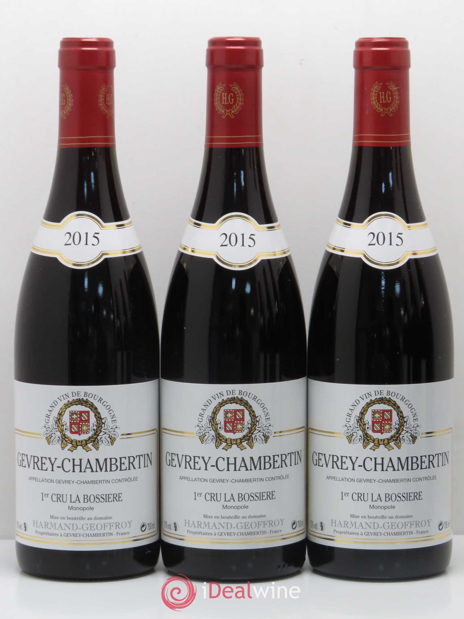Gevrey-Chambertin 1er Cru La Bossière Harmand-Geoffroy (Domaine) 2015 - Lot de 6 bouteilles - 1