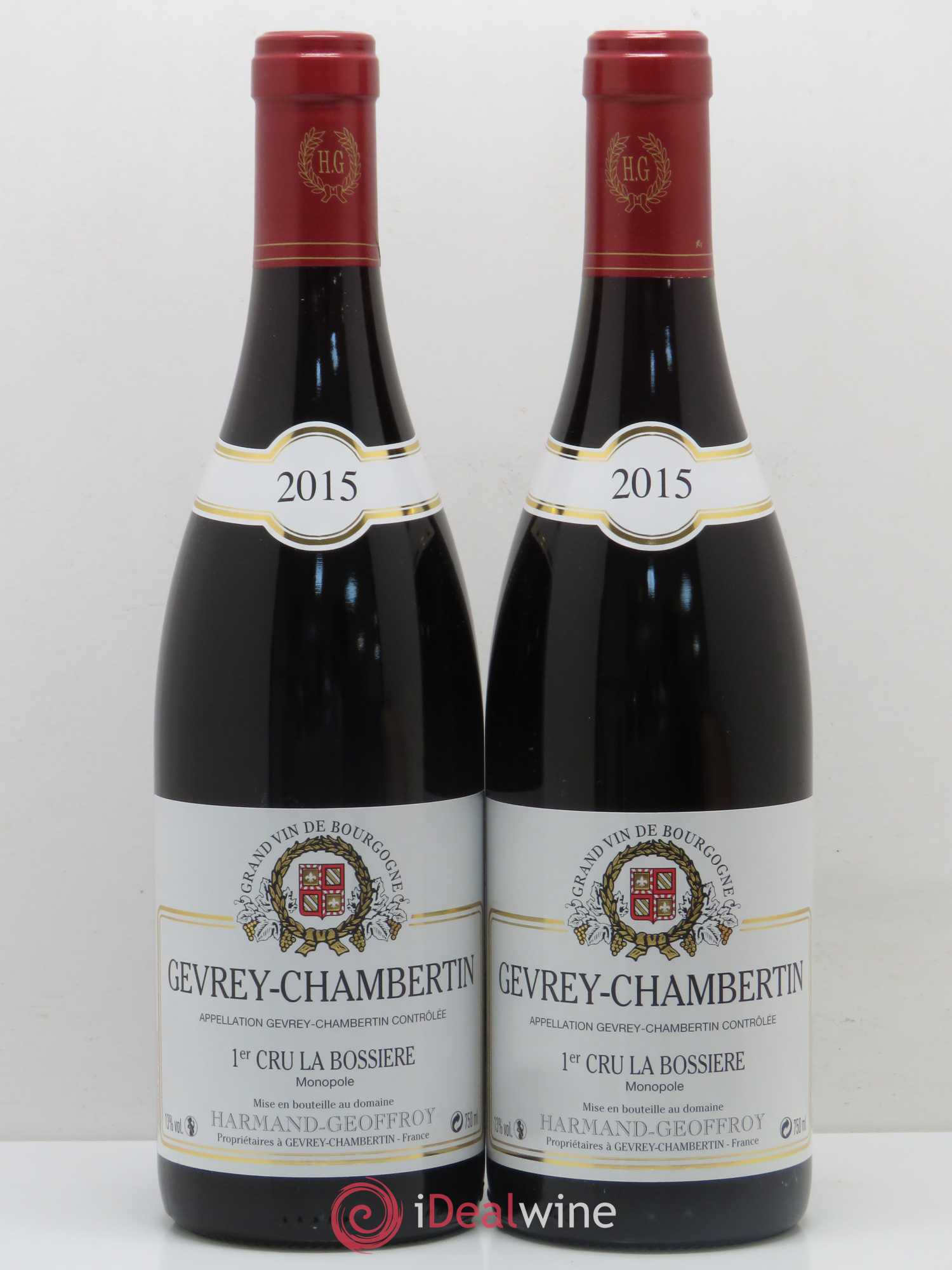 Gevrey-Chambertin 1er Cru La Bossière Harmand-Geoffroy (Domaine) 2015 - Lot de 2 bouteilles - 0