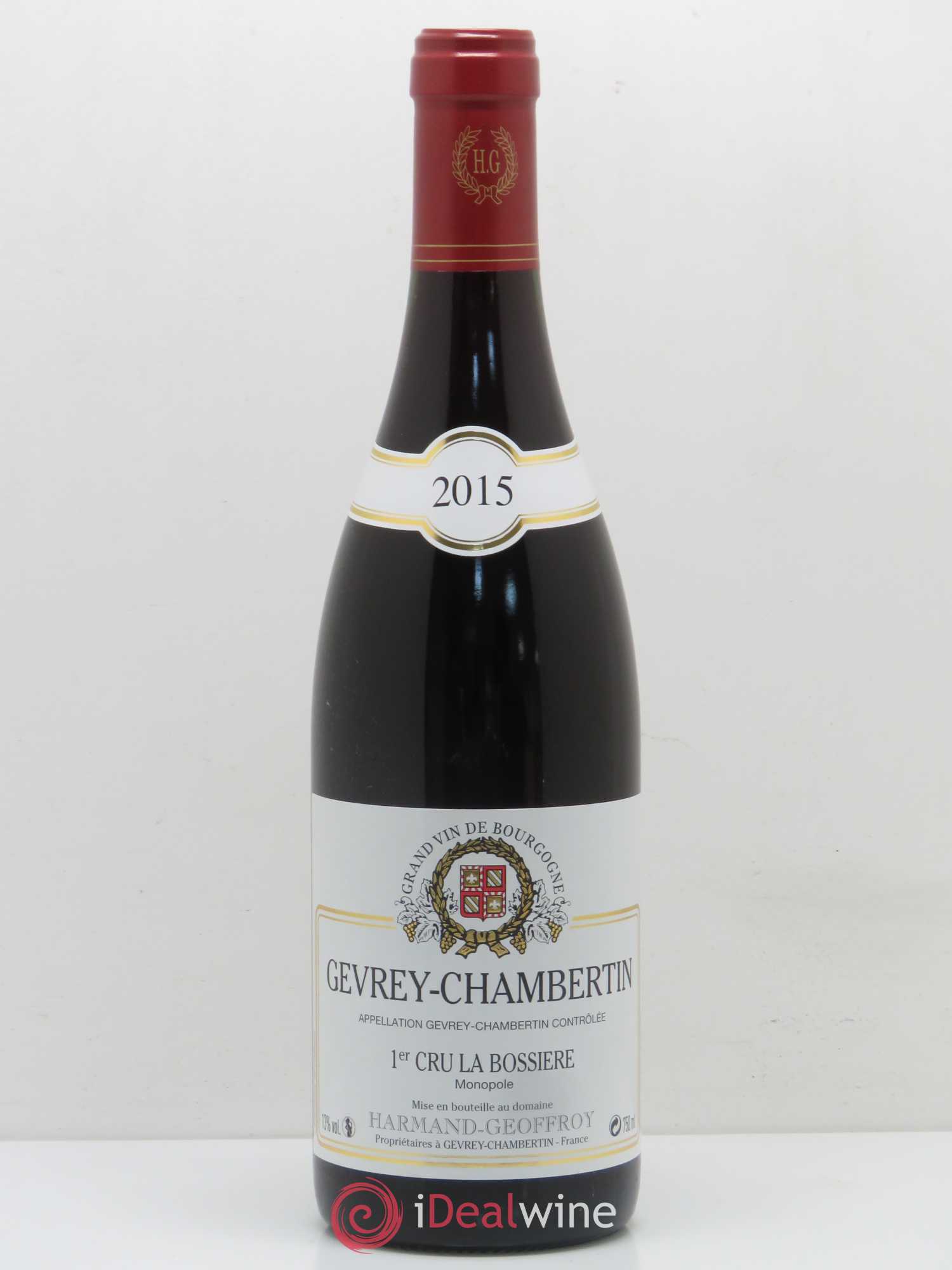 Gevrey-Chambertin 1er Cru La Bossière Harmand-Geoffroy (Domaine) 2015 - Lot de 1 bouteille - 0