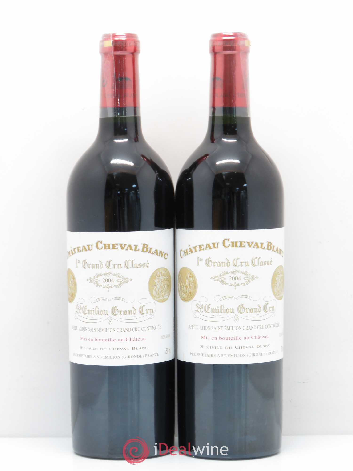 Château Cheval Blanc 1er Grand Cru Classé A 2004 - Lot de 2 bouteilles - 0
