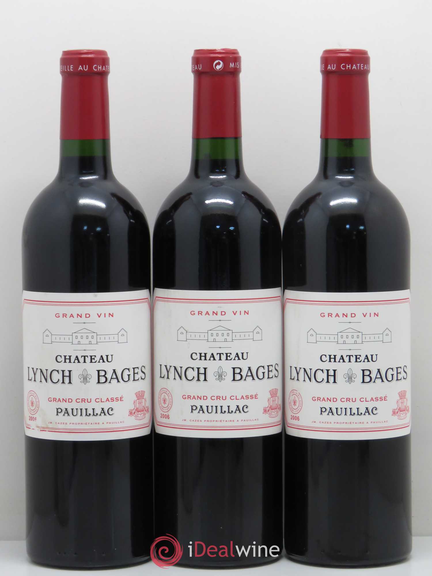 Château Lynch Bages 5ème Grand Cru Classé 2006 - Lot de 3 bouteilles - 0