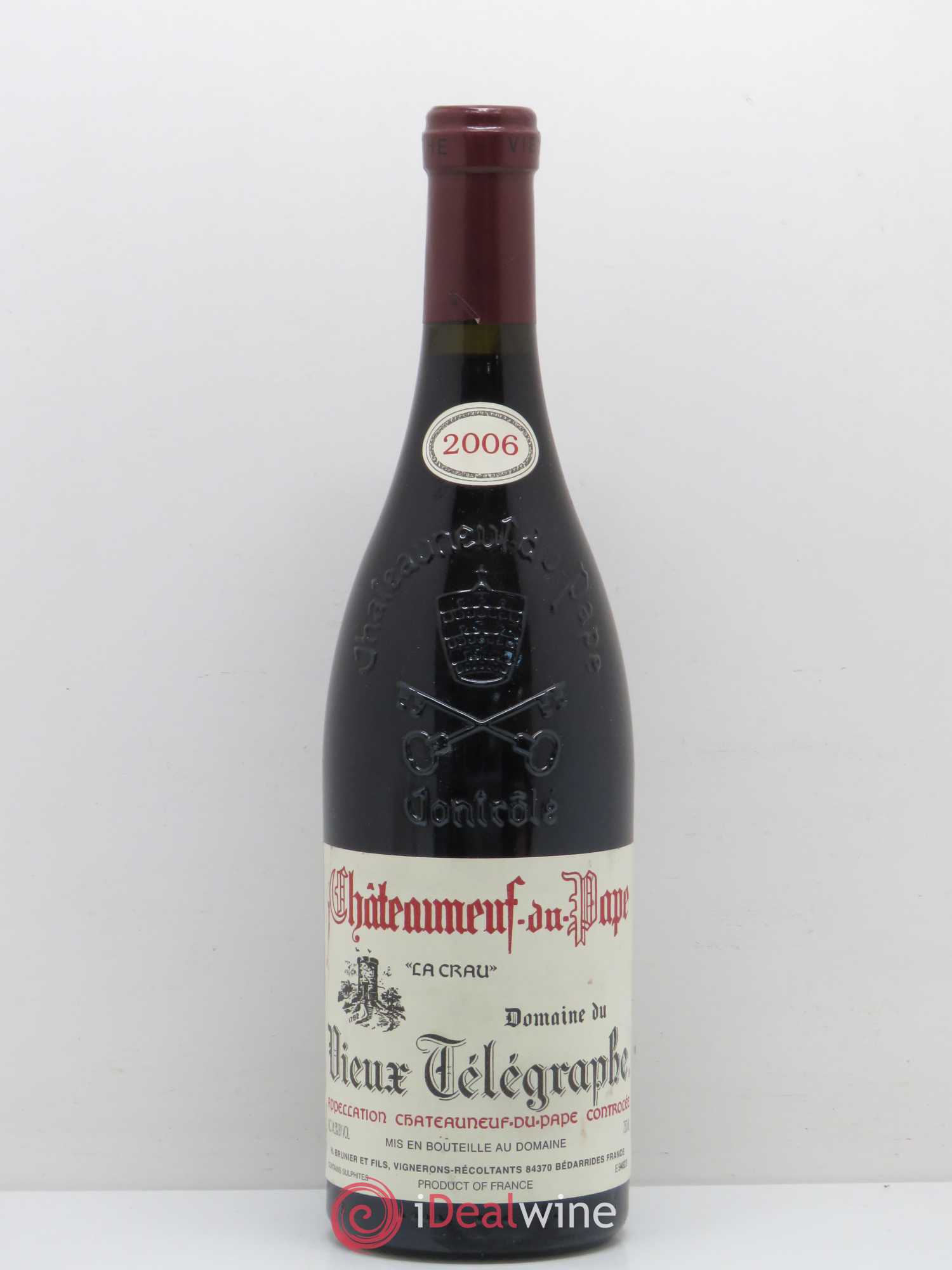 Châteauneuf-du-Pape Vieux Télégraphe (Domaine du) Vignobles Brunier 2006 - Lot de 1 bouteille - 0