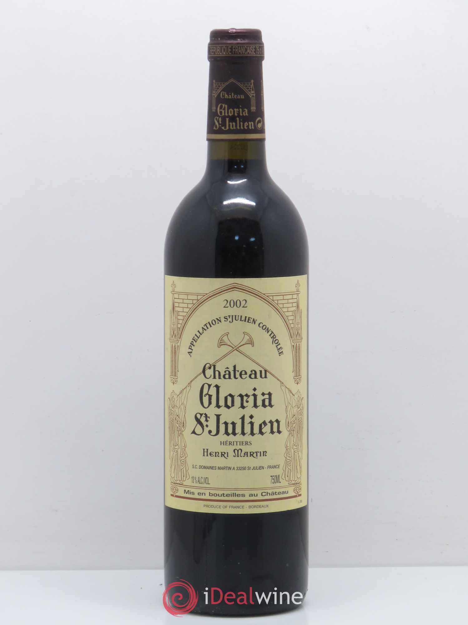 Château Gloria 2002 - Lot de 1 bouteille - 0