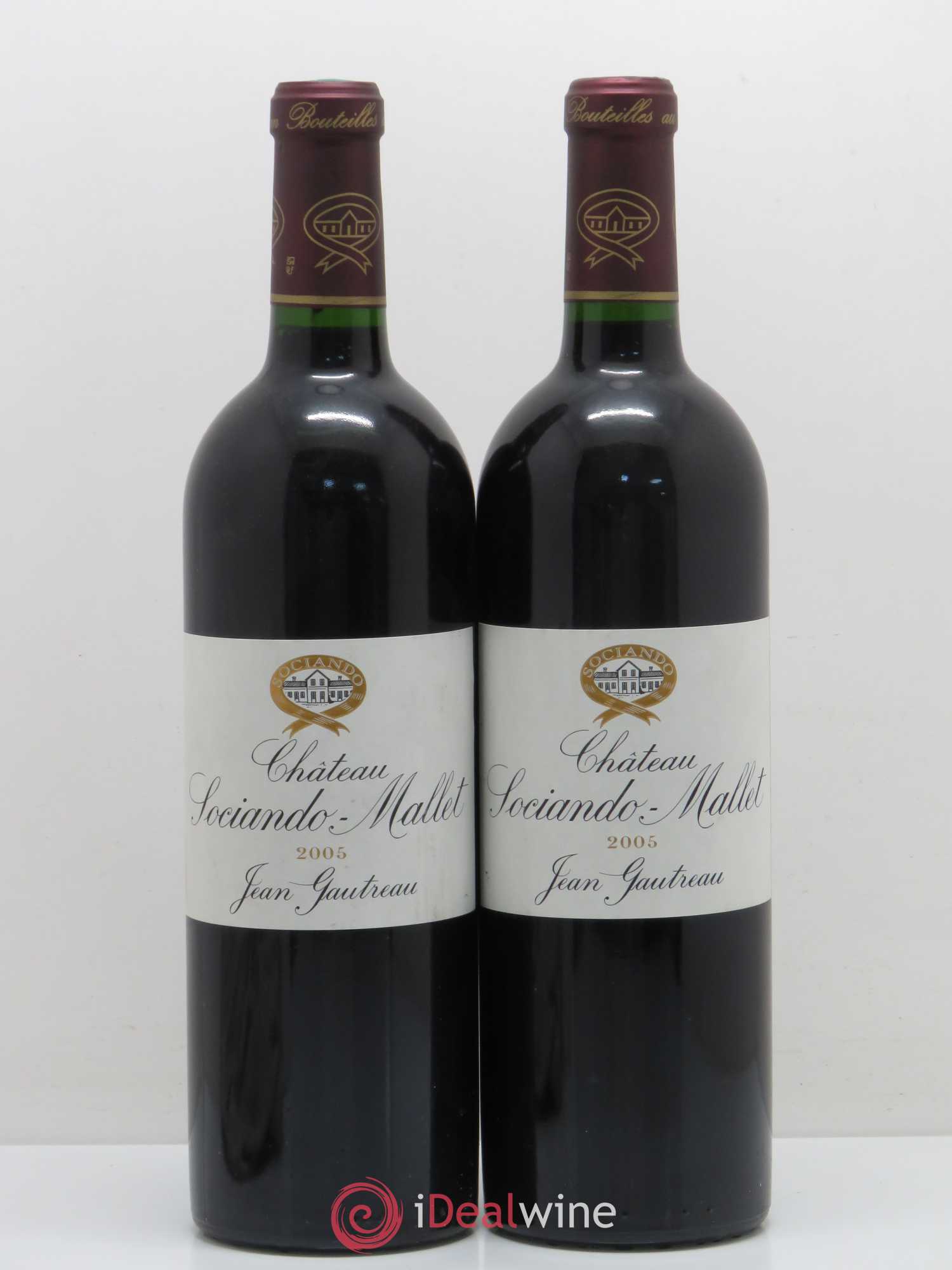 Château Sociando Mallet 2005 - Lot de 2 bouteilles - 0