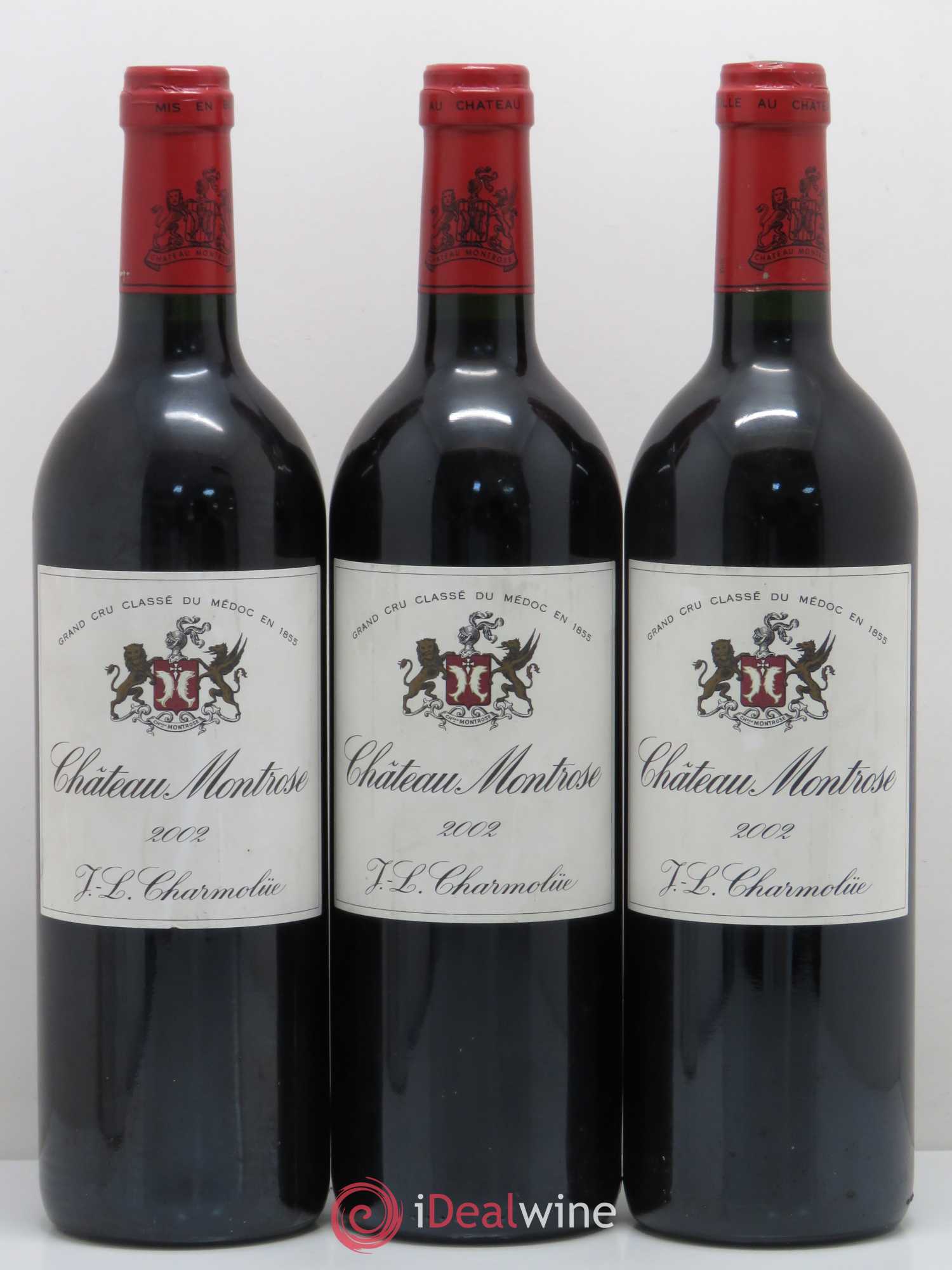 Château Montrose 2ème Grand Cru Classé 2002 - Lot de 3 bouteilles - 0