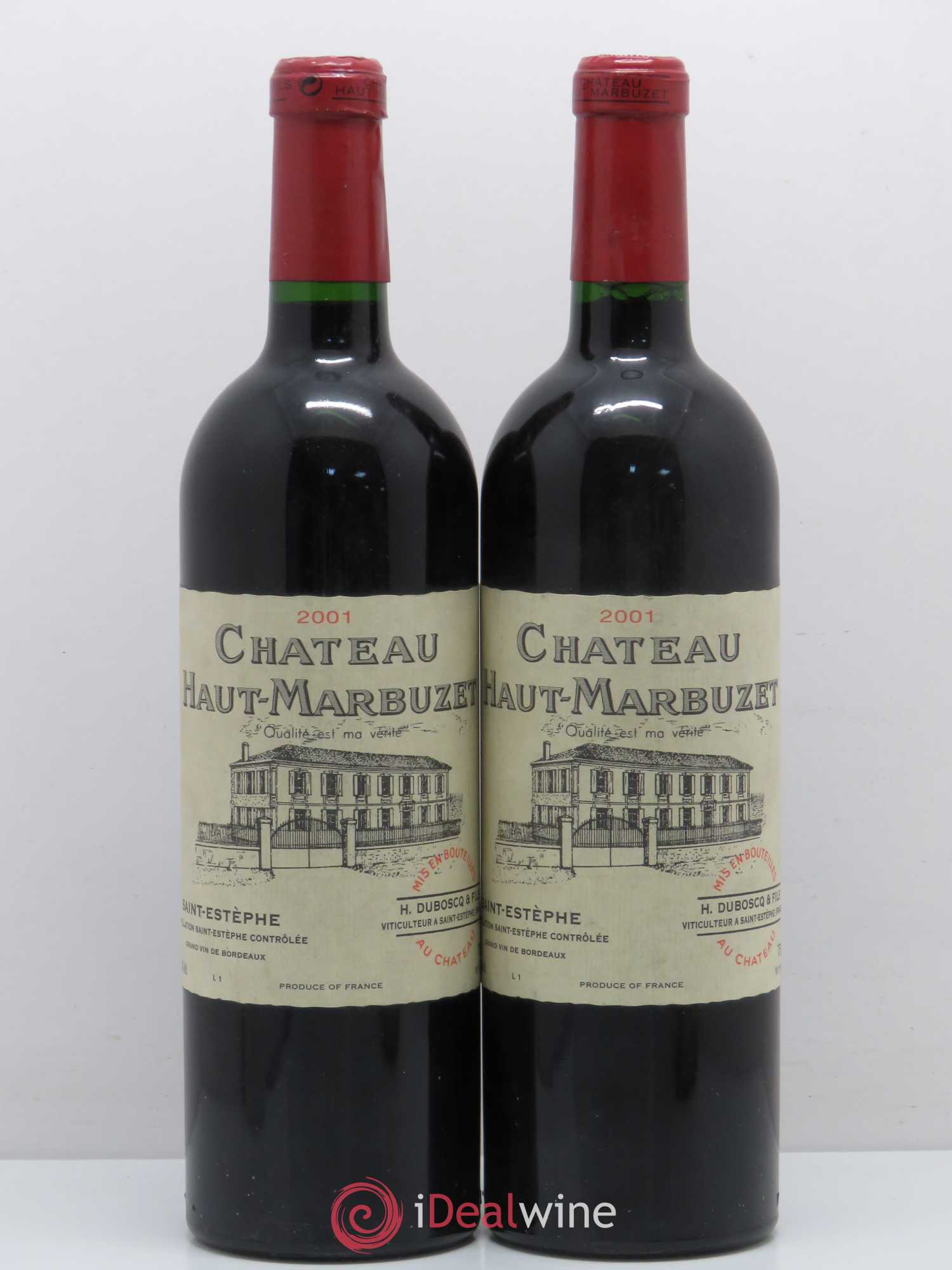 Château Haut Marbuzet 2001 - Lot de 2 bouteilles - 0