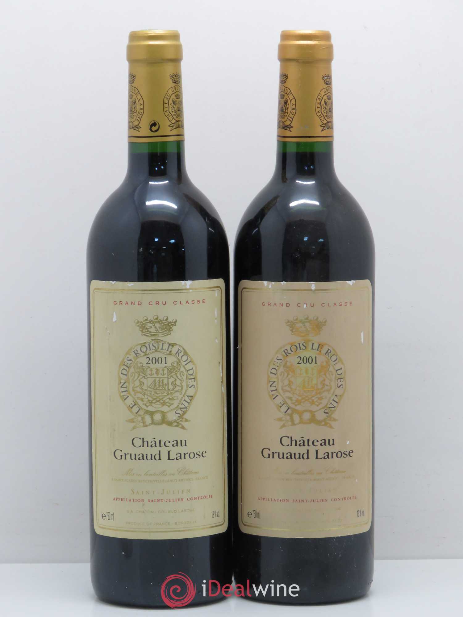 Château Gruaud Larose 2ème Grand Cru Classé 2001 - Lot de 2 bouteilles - 0
