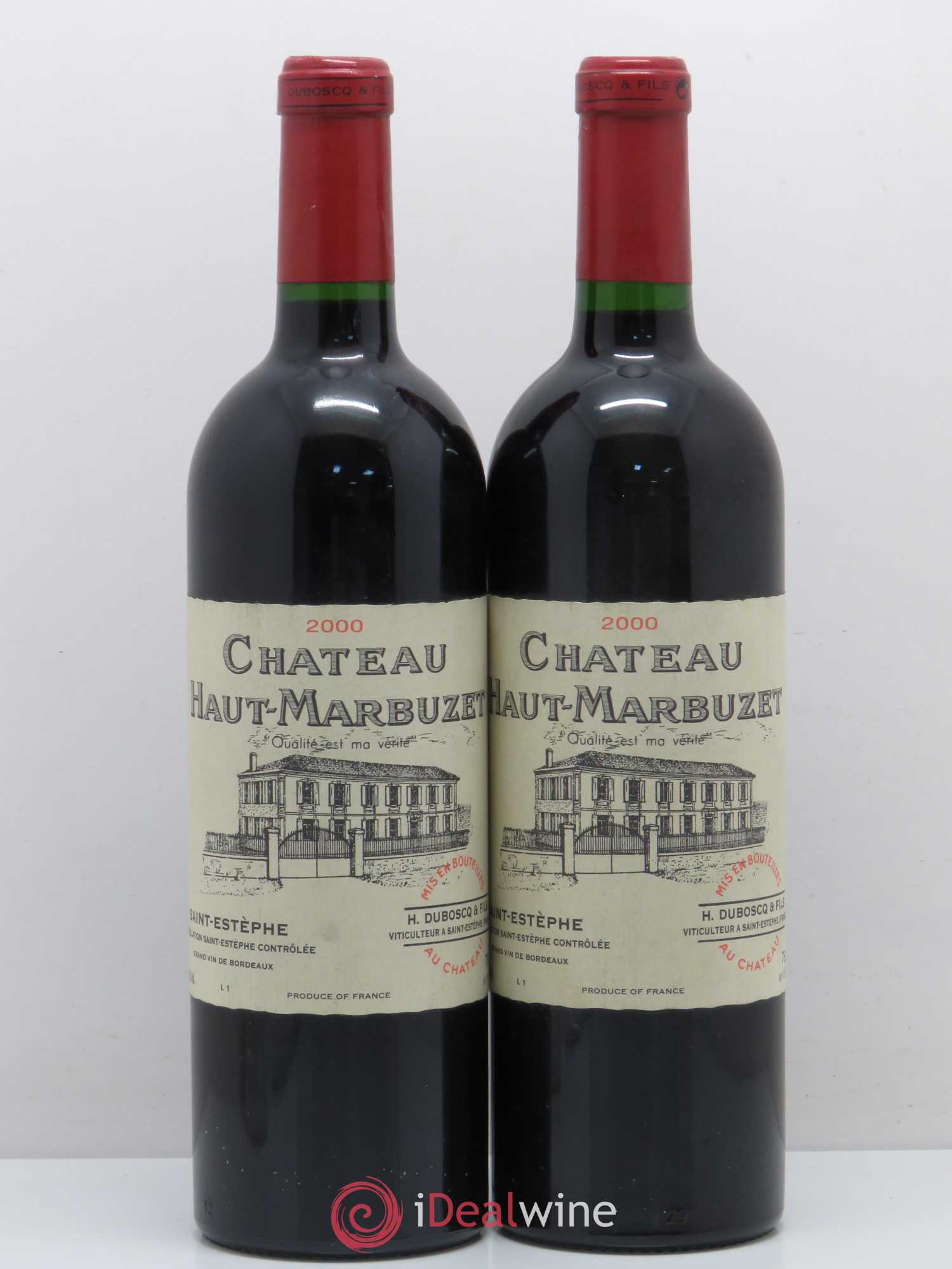 Château Haut Marbuzet 2000 - Lot de 2 bouteilles - 0