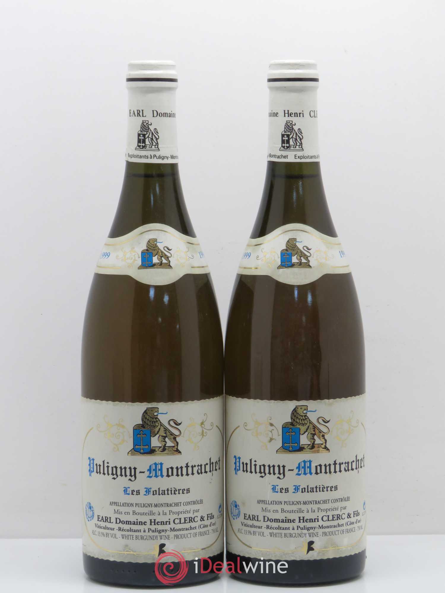 Puligny-Montrachet 1er Cru Folatieres Henri Clerc 1999 - Posten von 2 Flaschen - 0