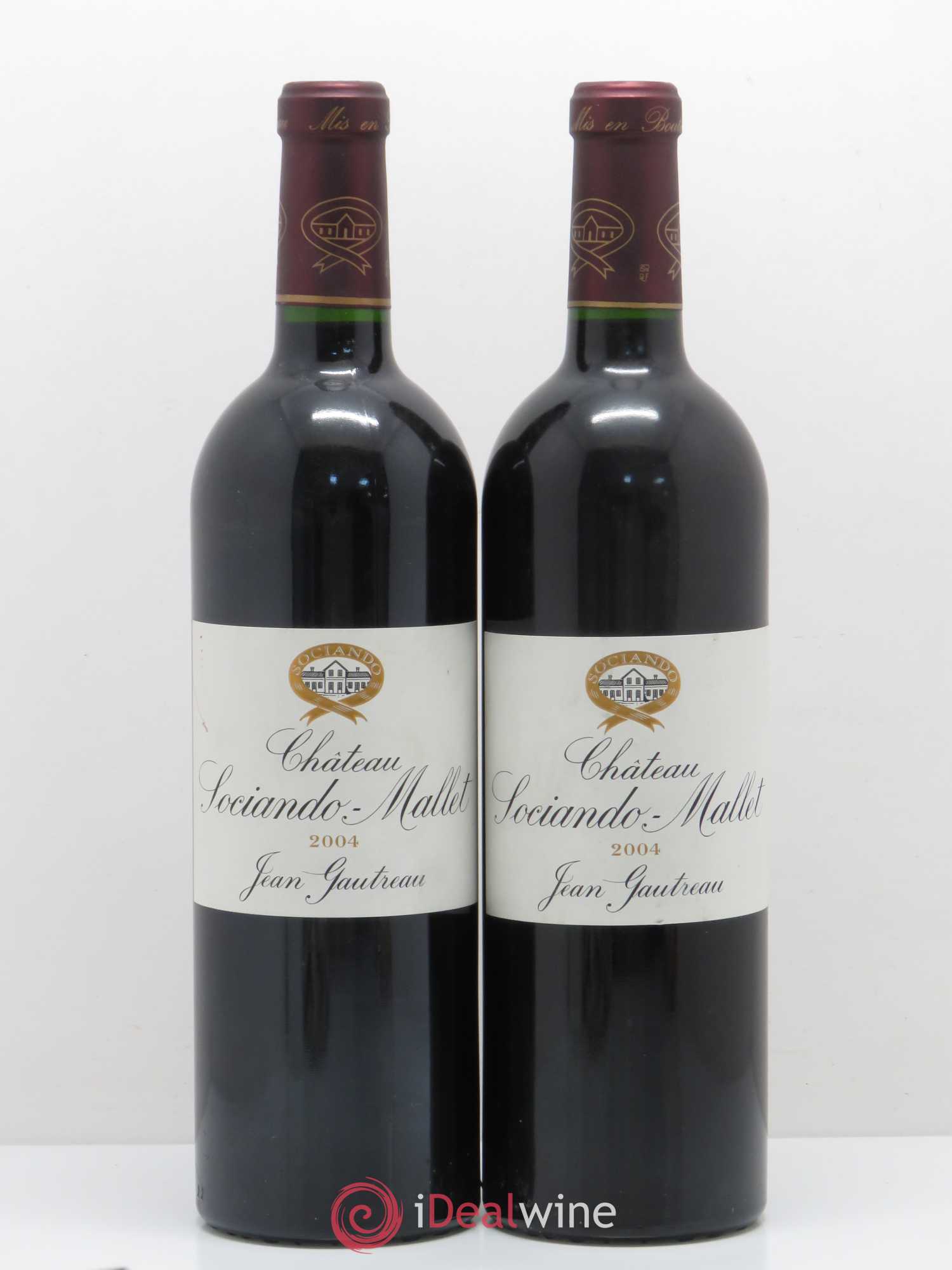 Château Sociando Mallet 2004 - Lot de 2 bouteilles - 0