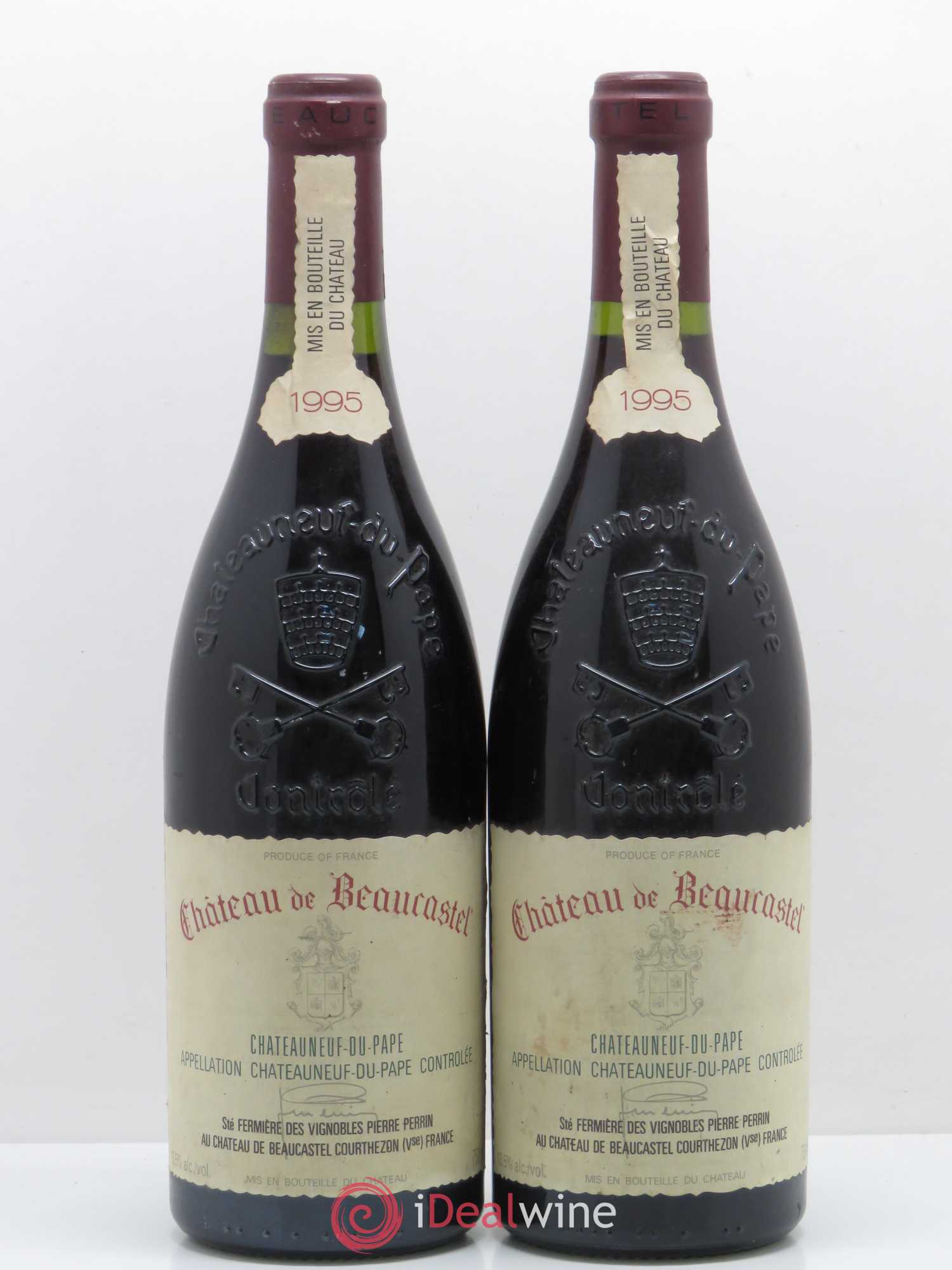 Châteauneuf-du-Pape Château de Beaucastel Famille Perrin 1995 - Lot de 2 bouteilles - 0
