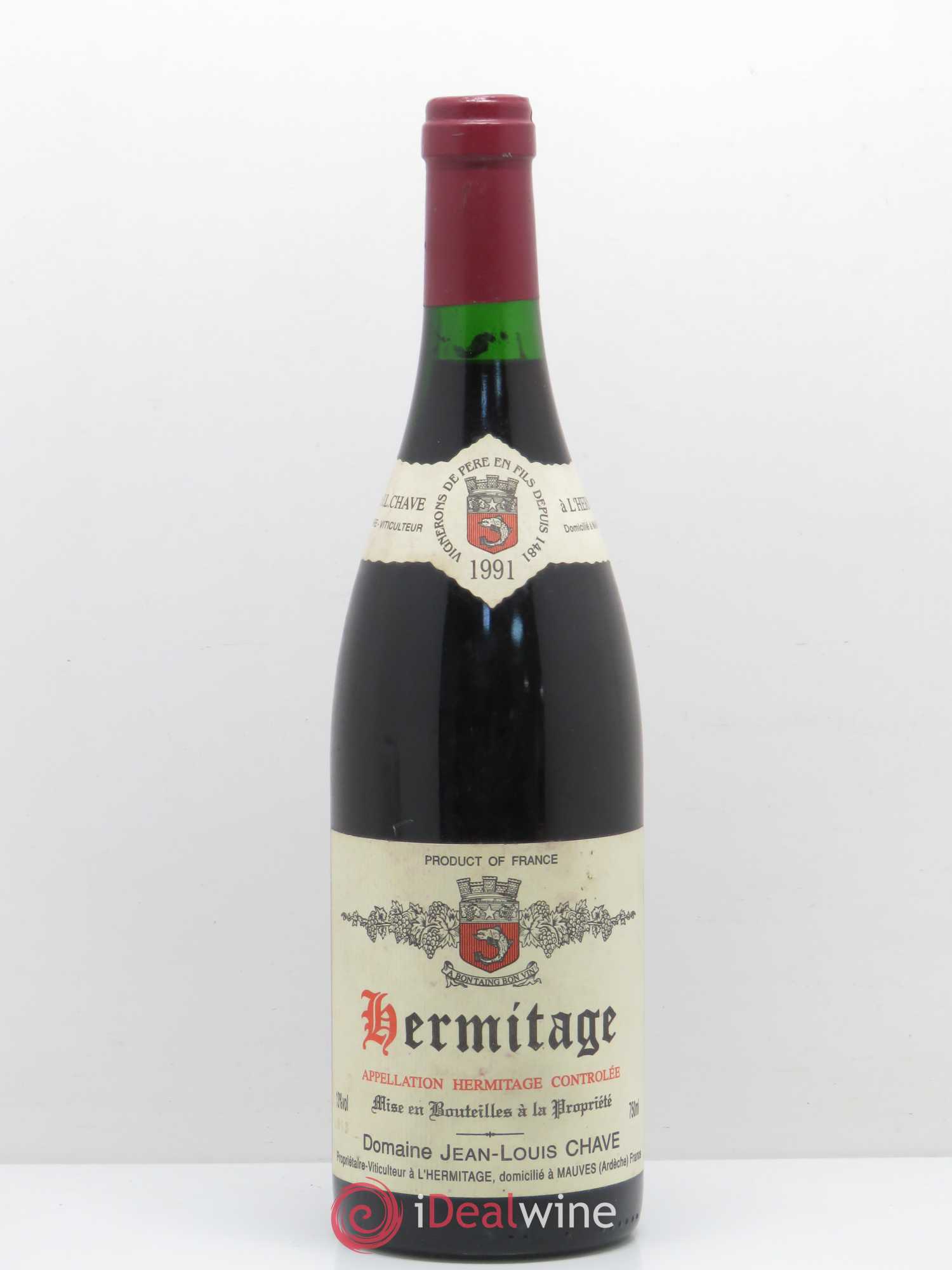 Hermitage Jean-Louis Chave 1991 - Lot de 1 bouteille - 0