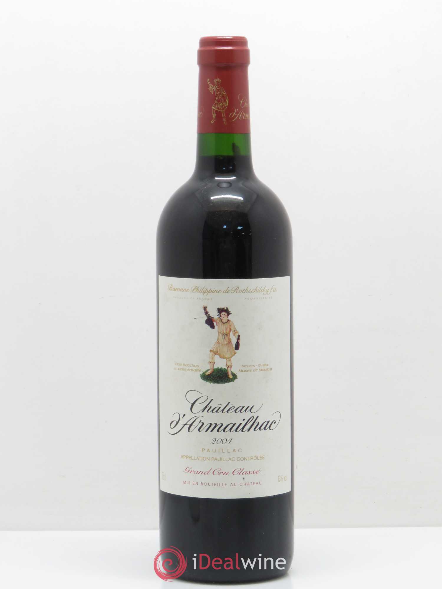 Château d' Armailhac - Mouton Baron(ne) Philippe 5ème Grand Cru Classé 2004 - Lot de 1 bouteille - 0
