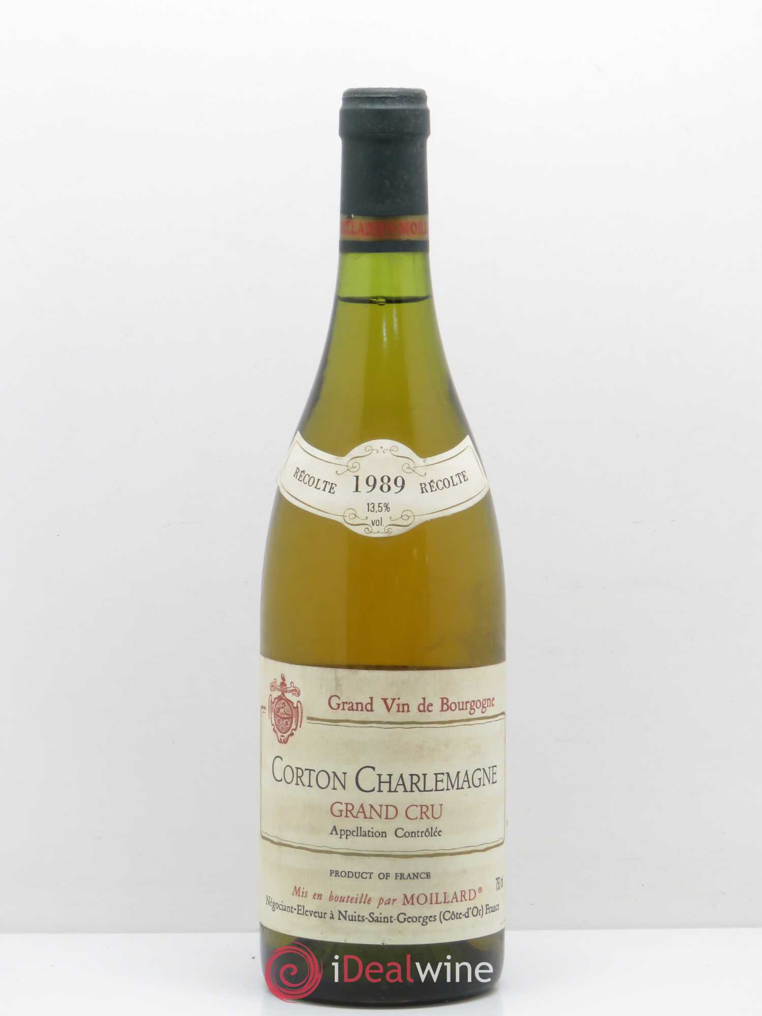 Corton-Charlemagne Grand Cru Domaine Moillard 1989 - Lot de 1 bouteille - 0