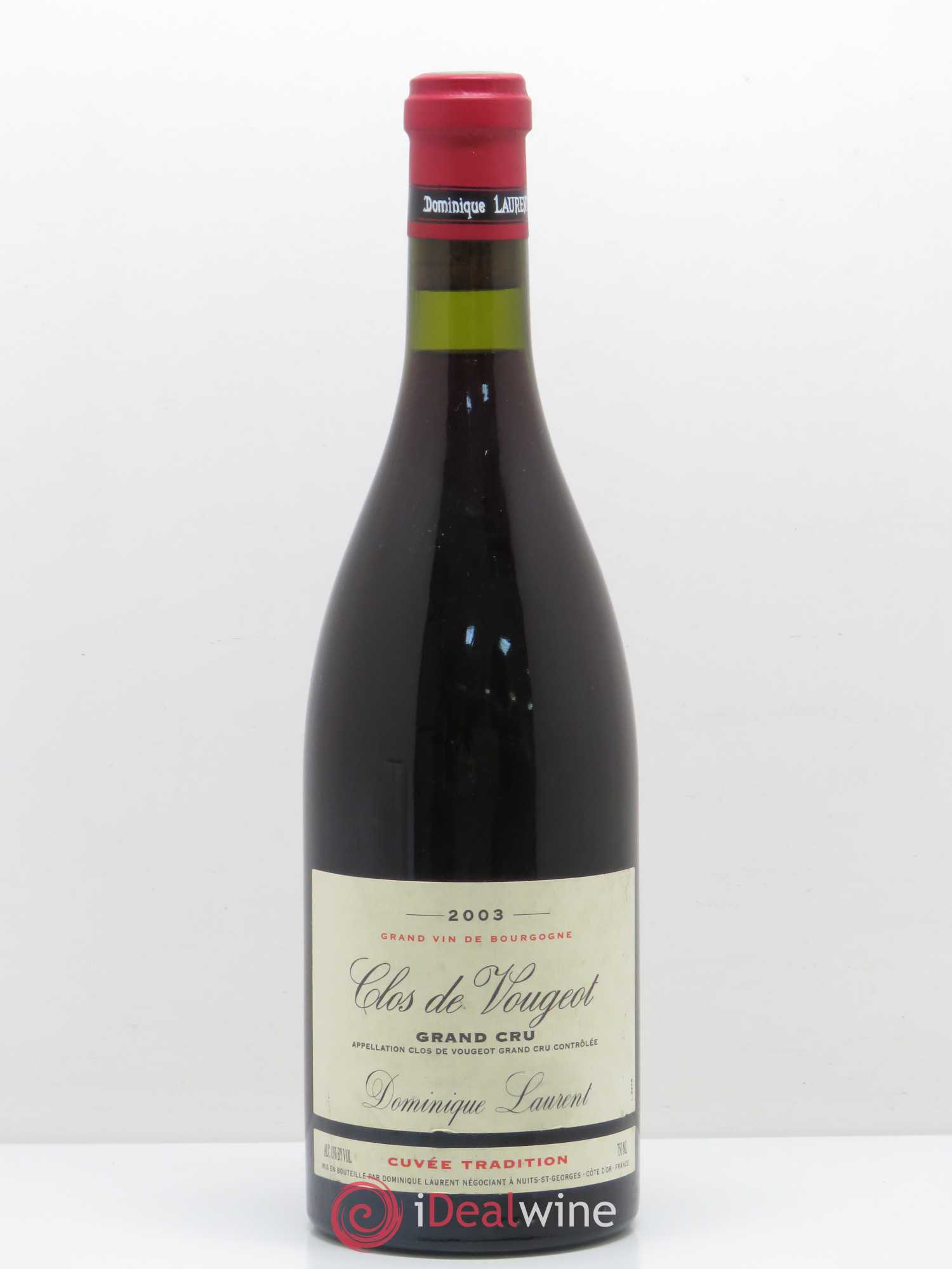 Clos de Vougeot Grand Cru Dominique Laurent Cuvee tradition 2003 - Lot de 1 bouteille - 0