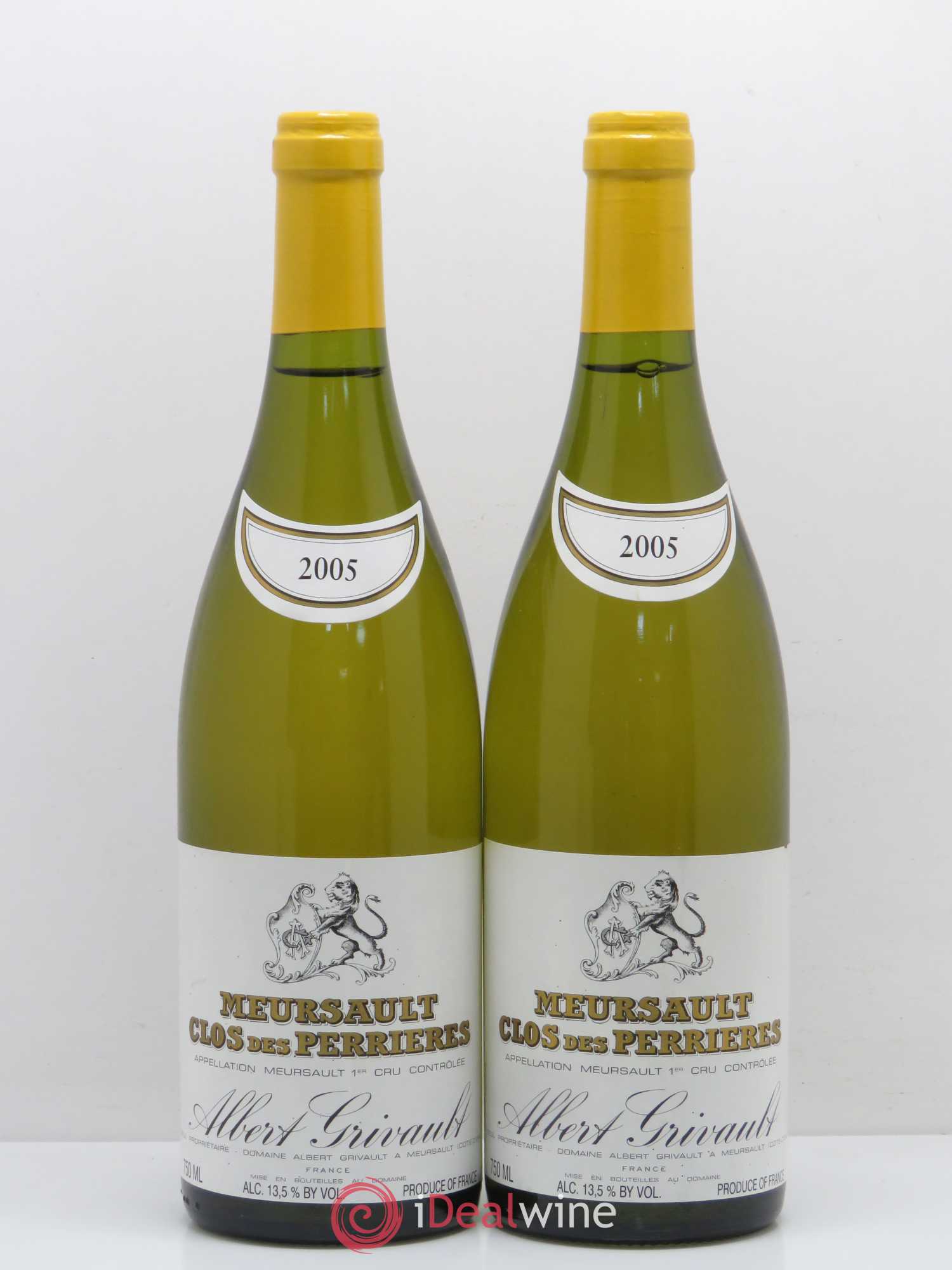 Meursault 1er Cru Clos des Perrières Monopole Albert Grivault 2005 - Lot de 2 bouteilles - 0