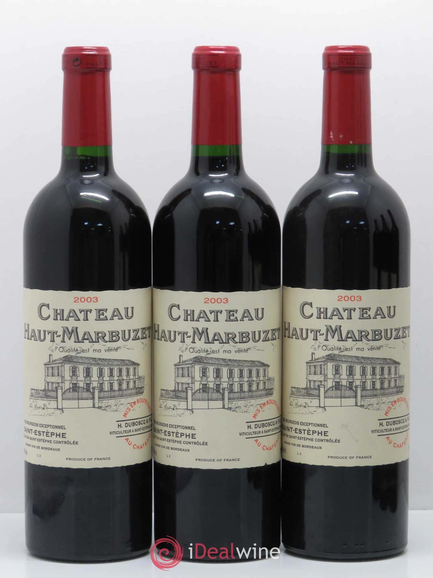 Château Haut Marbuzet 2003 - Lot de 6 bouteilles - 1