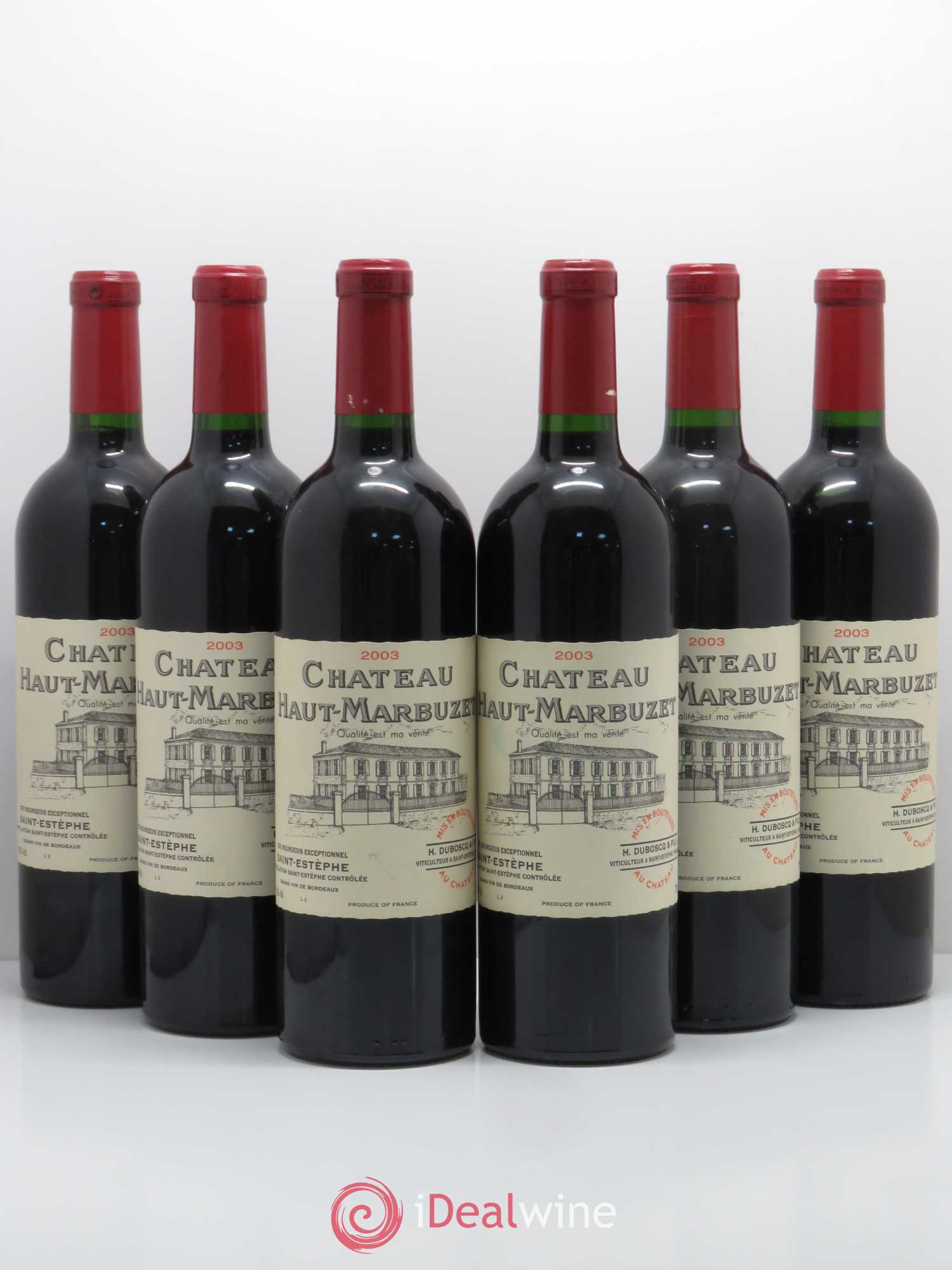 Château Haut Marbuzet 2003 - Lot de 6 bouteilles - 0