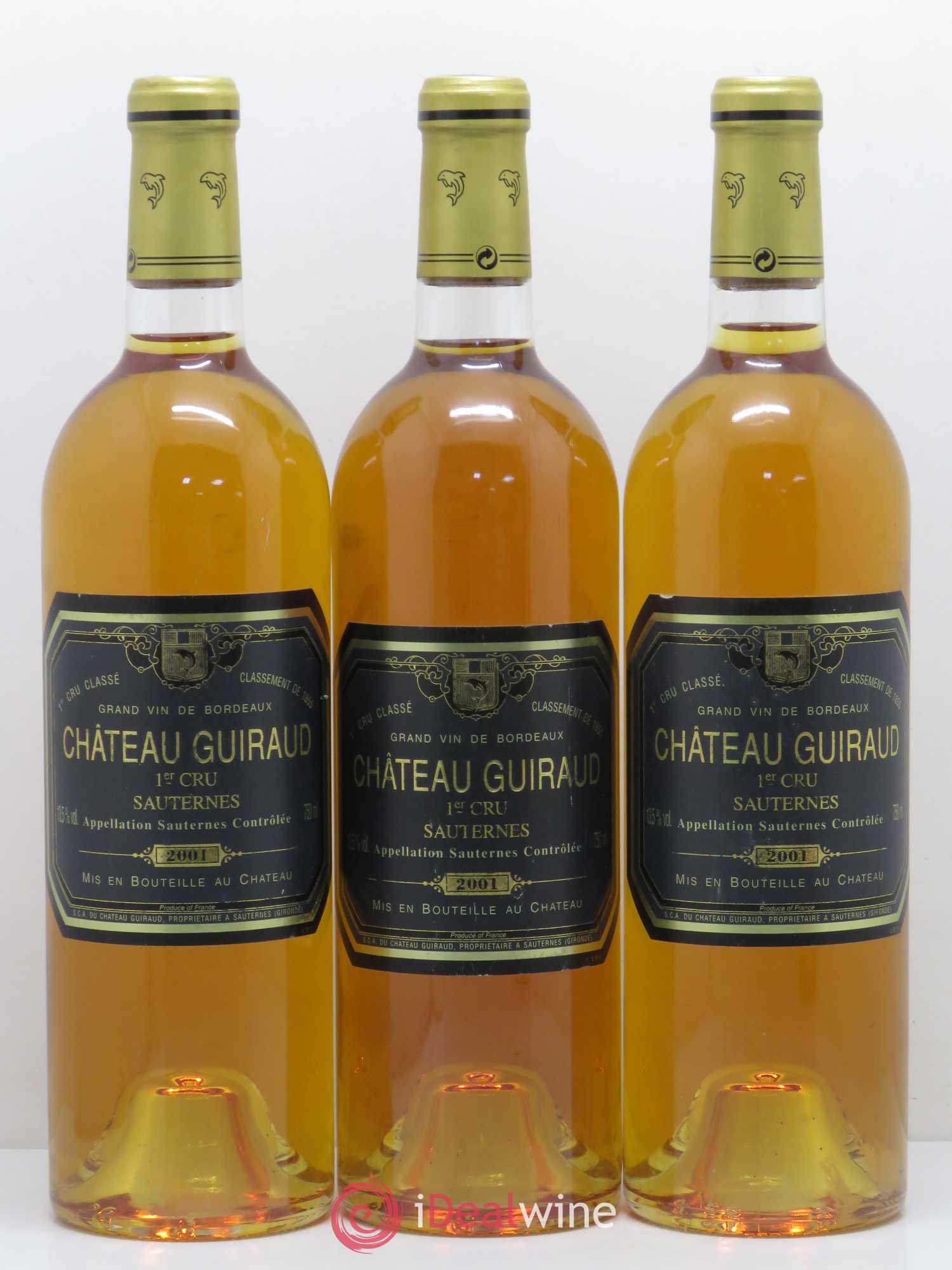 Château Guiraud 1er Grand Cru Classé 2001 - Lotto di 3 bottiglie - 0