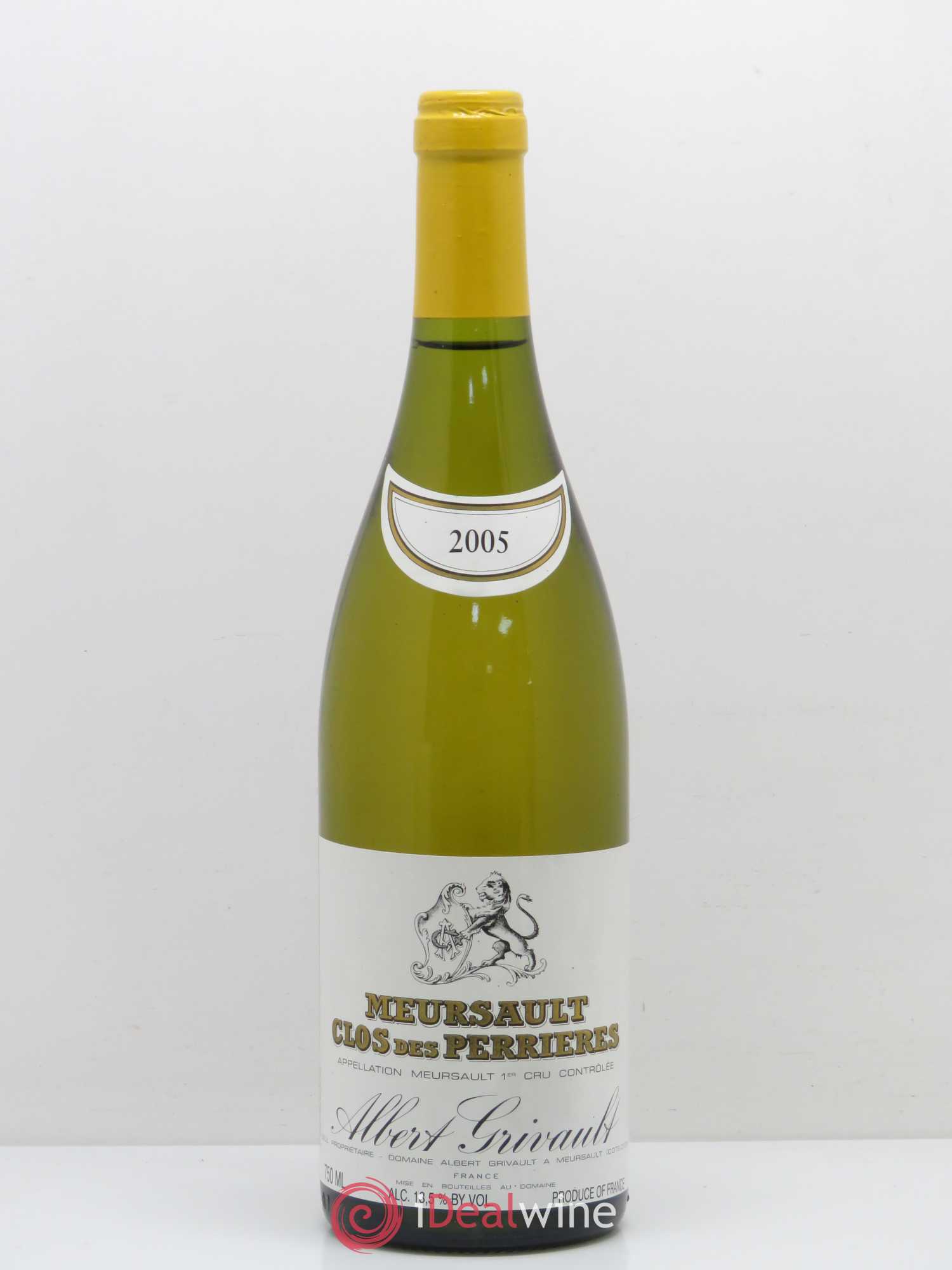 Meursault 1er Cru Clos des Perrières Monopole Albert Grivault 2005 - Lot de 1 bouteille - 0