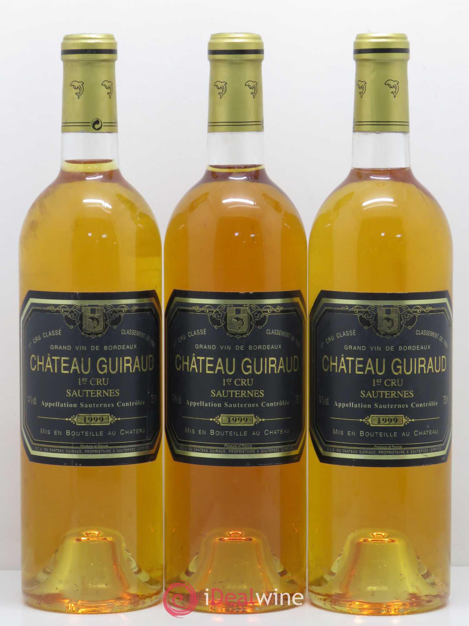 Château Guiraud 1er Grand Cru Classé 1999 - Lotto di 3 bottiglie - 0