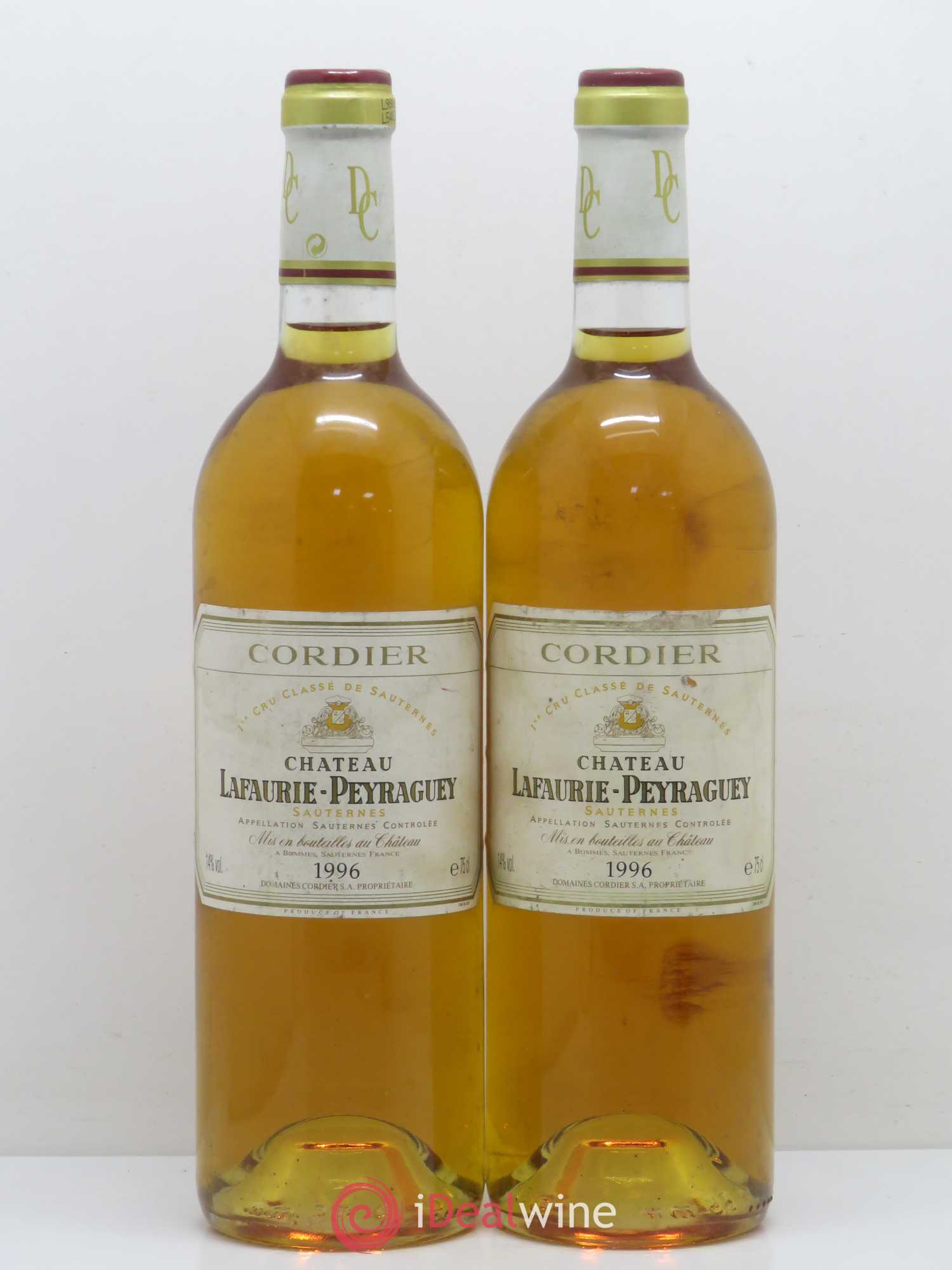 Château Lafaurie-Peyraguey 1er Grand Cru Classé 1996 - Lotto di 2 bottiglie - 0
