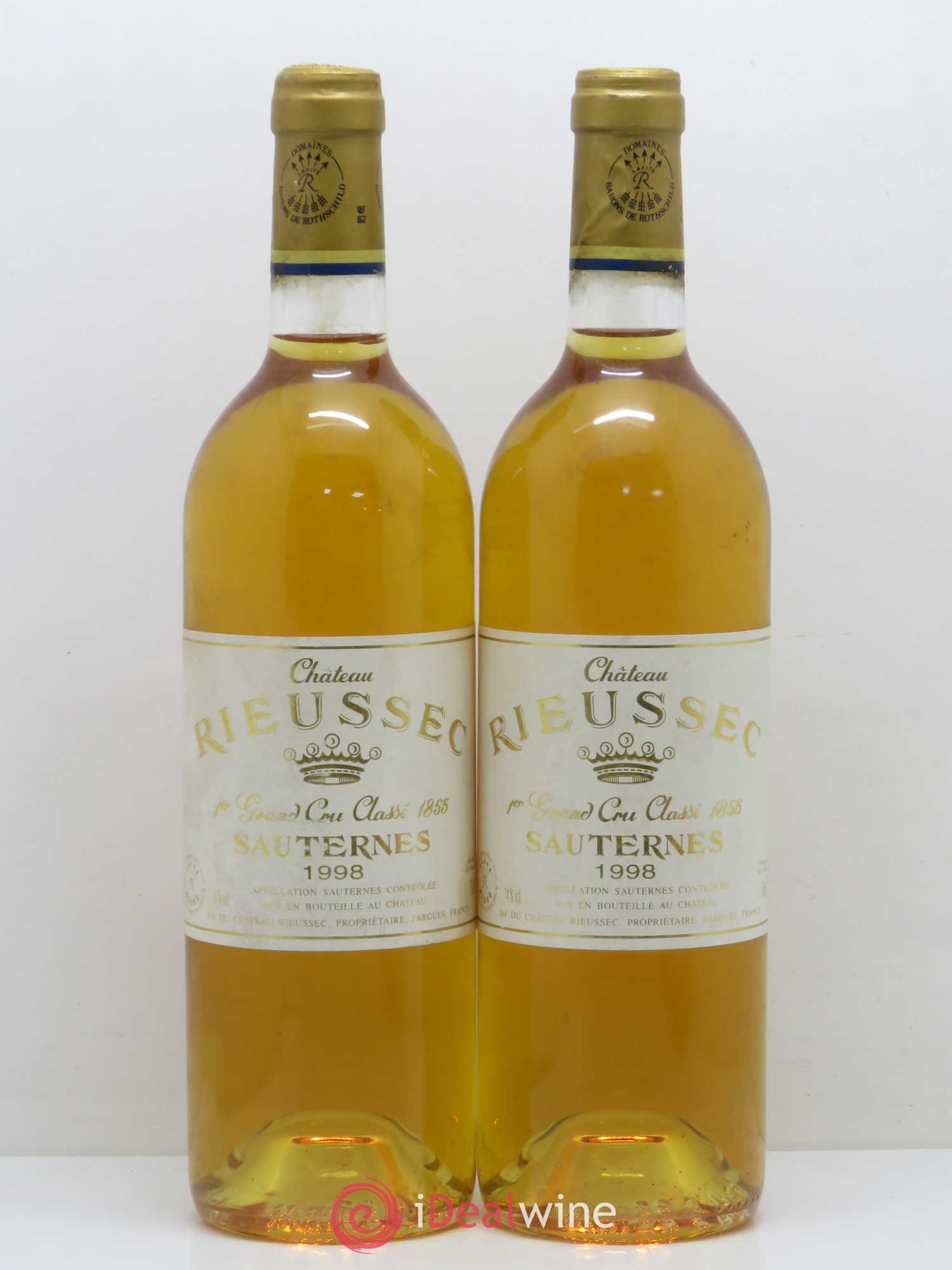 Château Rieussec 1er Grand Cru Classé 1998 - Lotto di 2 bottiglie - 0