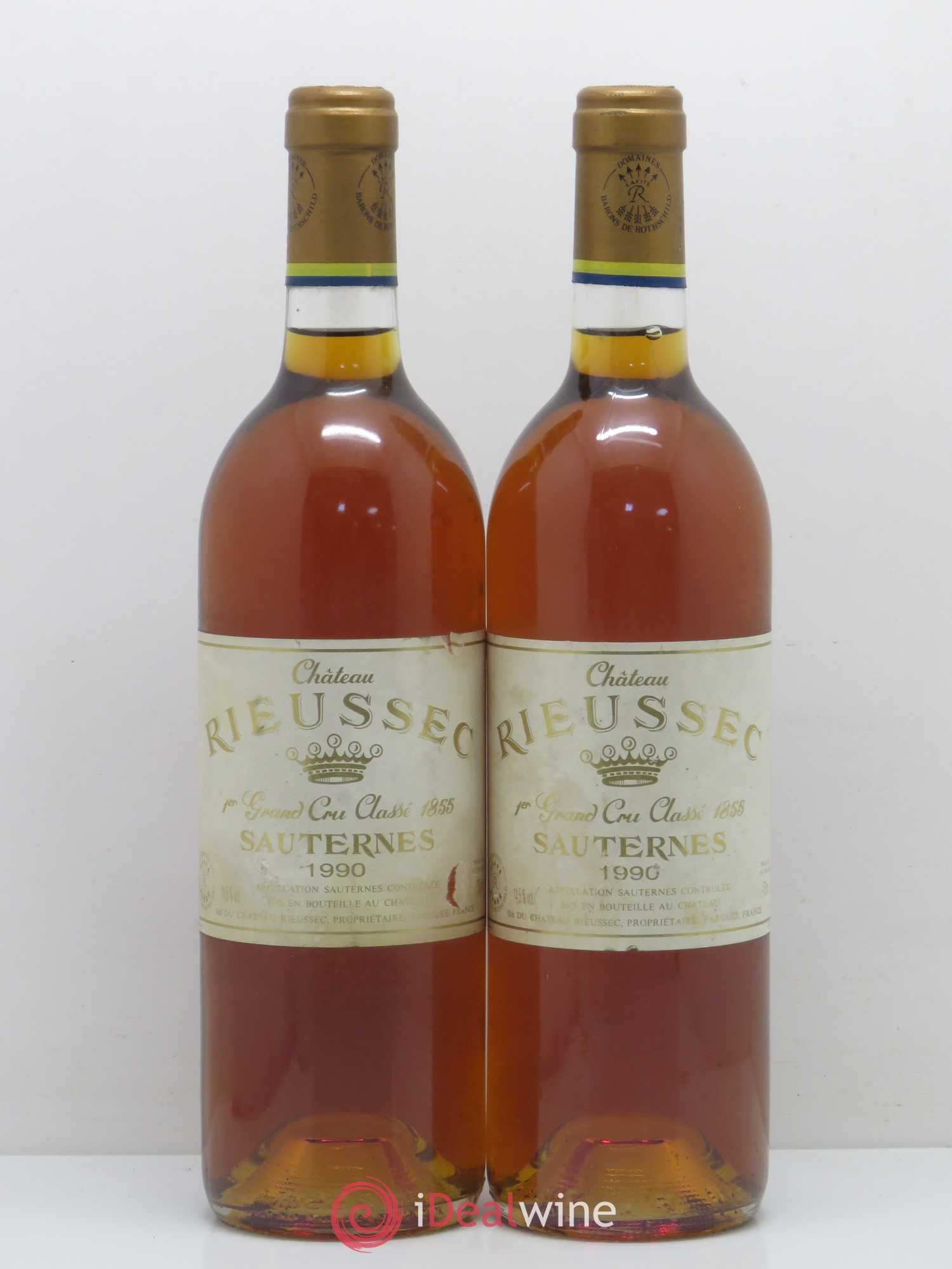 Château Rieussec 1er Grand Cru Classé 1990 - Lotto di 2 bottiglie - 0