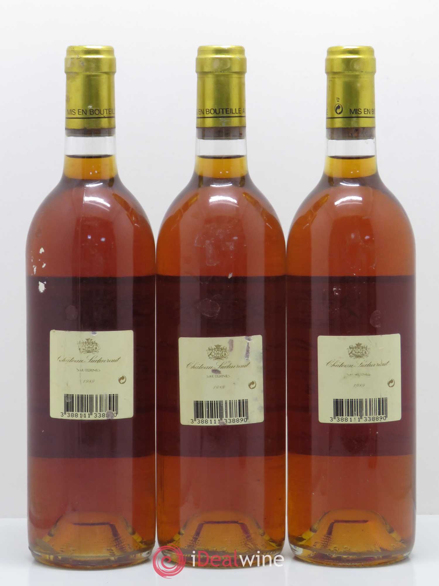Château Suduiraut Crème de Tête 1er Grand Cru Classé 1989 - Lotto di 3 bottiglie - 1