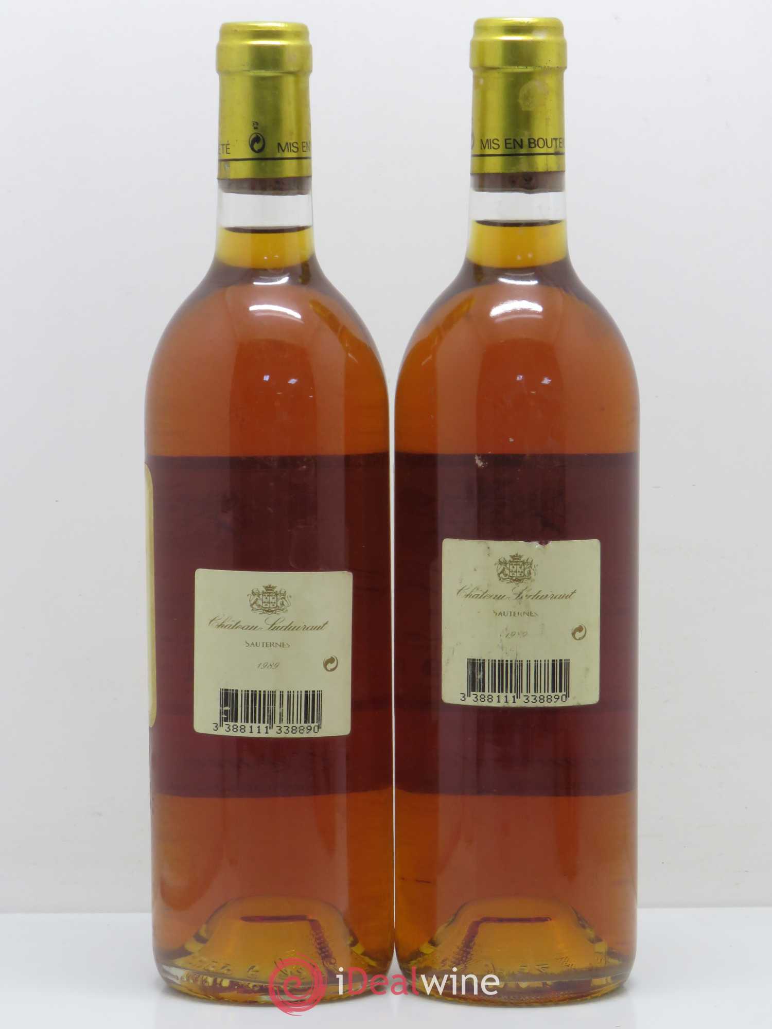 Château Suduiraut Crème de Tête 1er Grand Cru Classé 1989 - Lotto di 2 bottiglie - 1