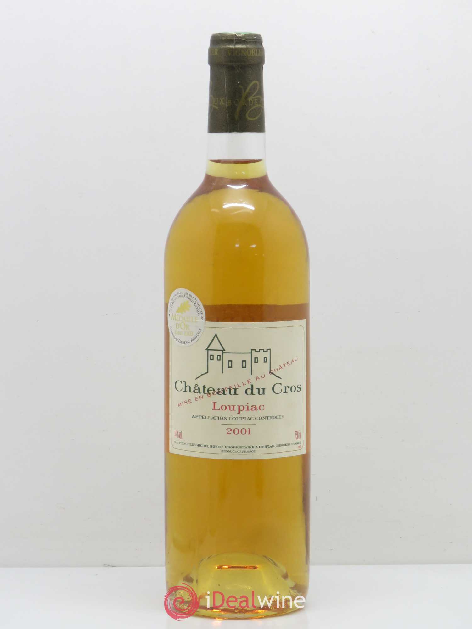 Château du Cros Blanc Liquoreux 2001 - Posten von 1 Flasche - 0